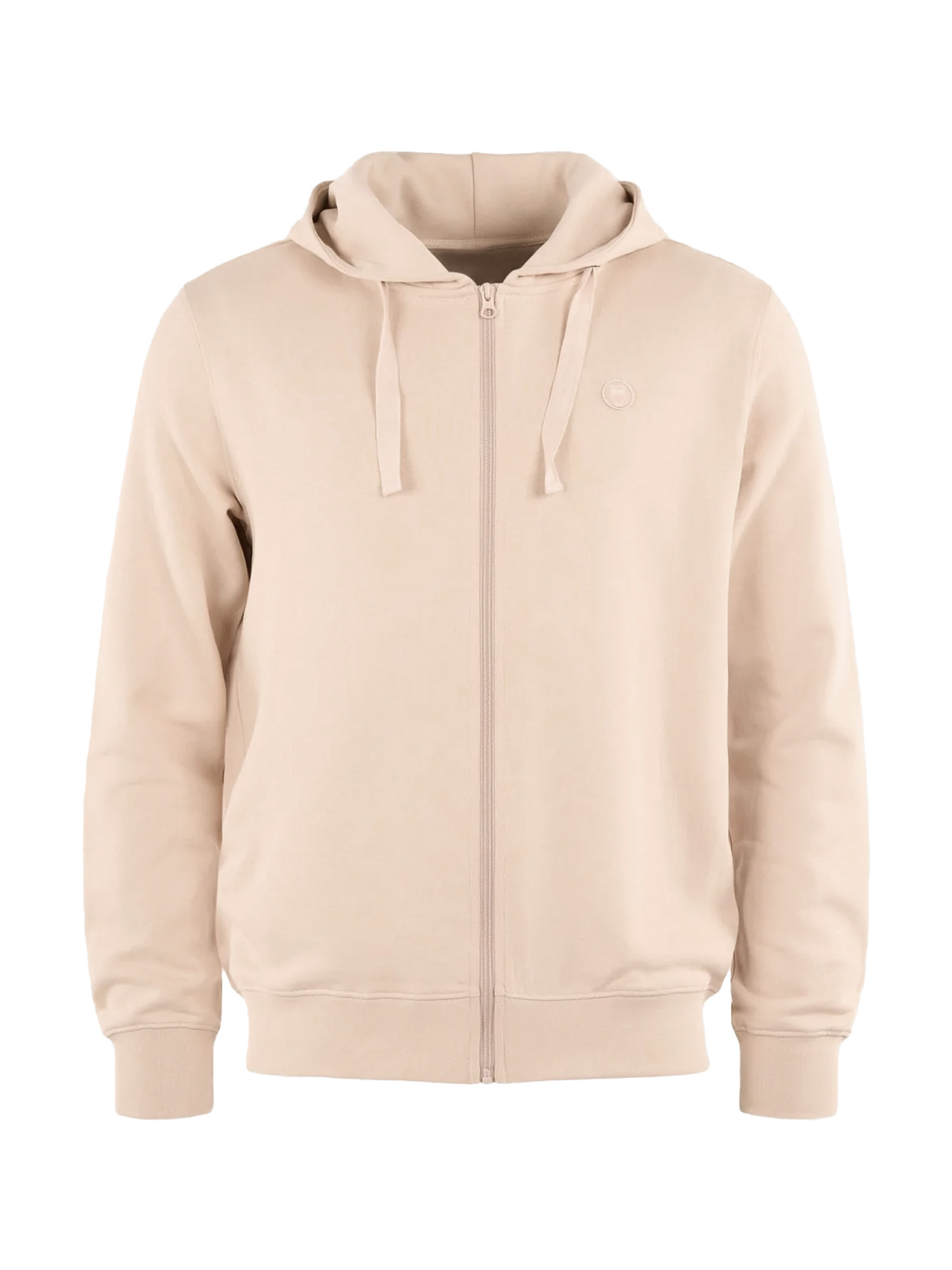 Knowledge Cotton Apparel Zip hood basic badge sweat