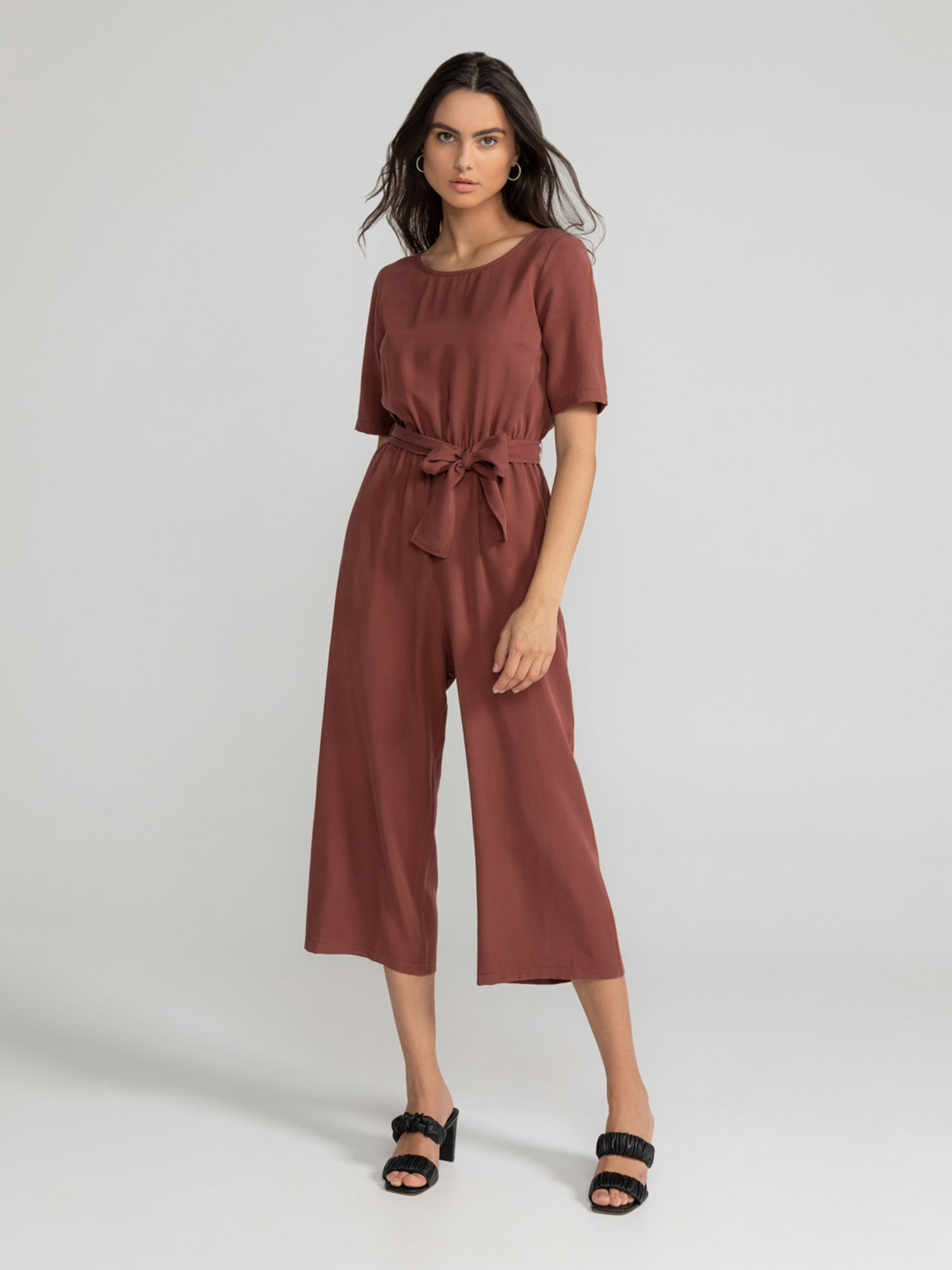 LOVJOI Jumpsuit Staine Halfsleeve Dark Maroon L