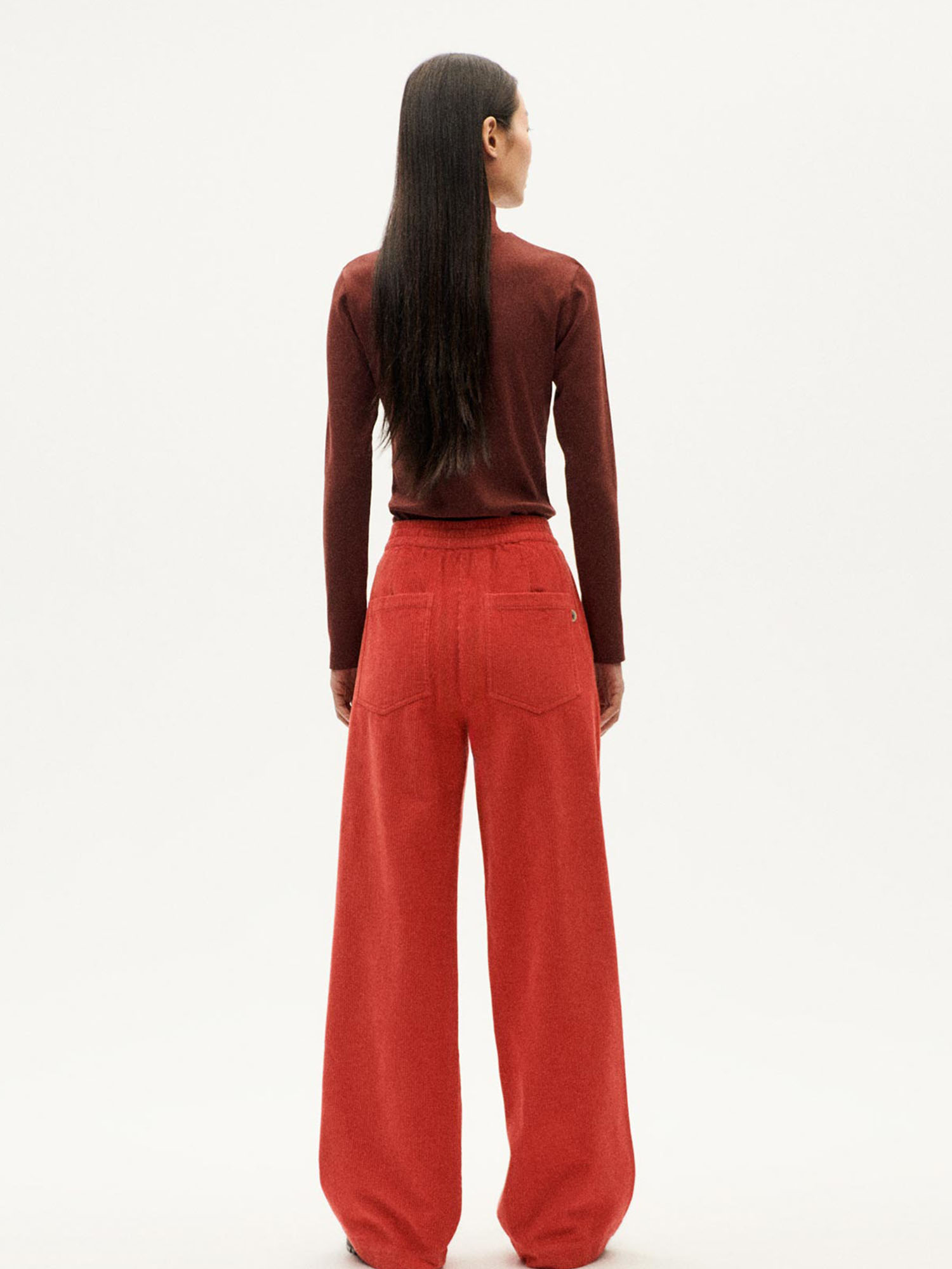 Thinking MU Goji Corduroy Manolita Pants Red 42