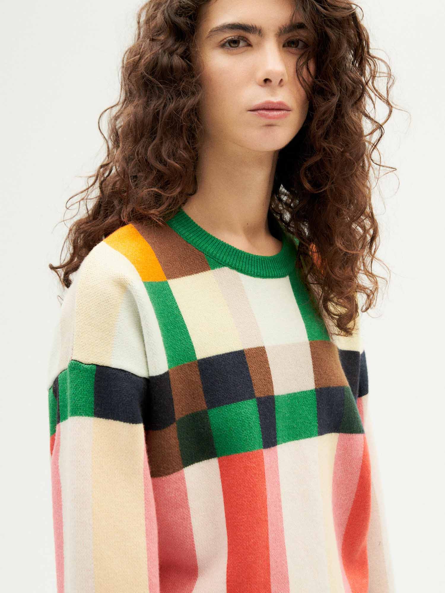 Thinking MU Philis Knitted Sweater Grid XS