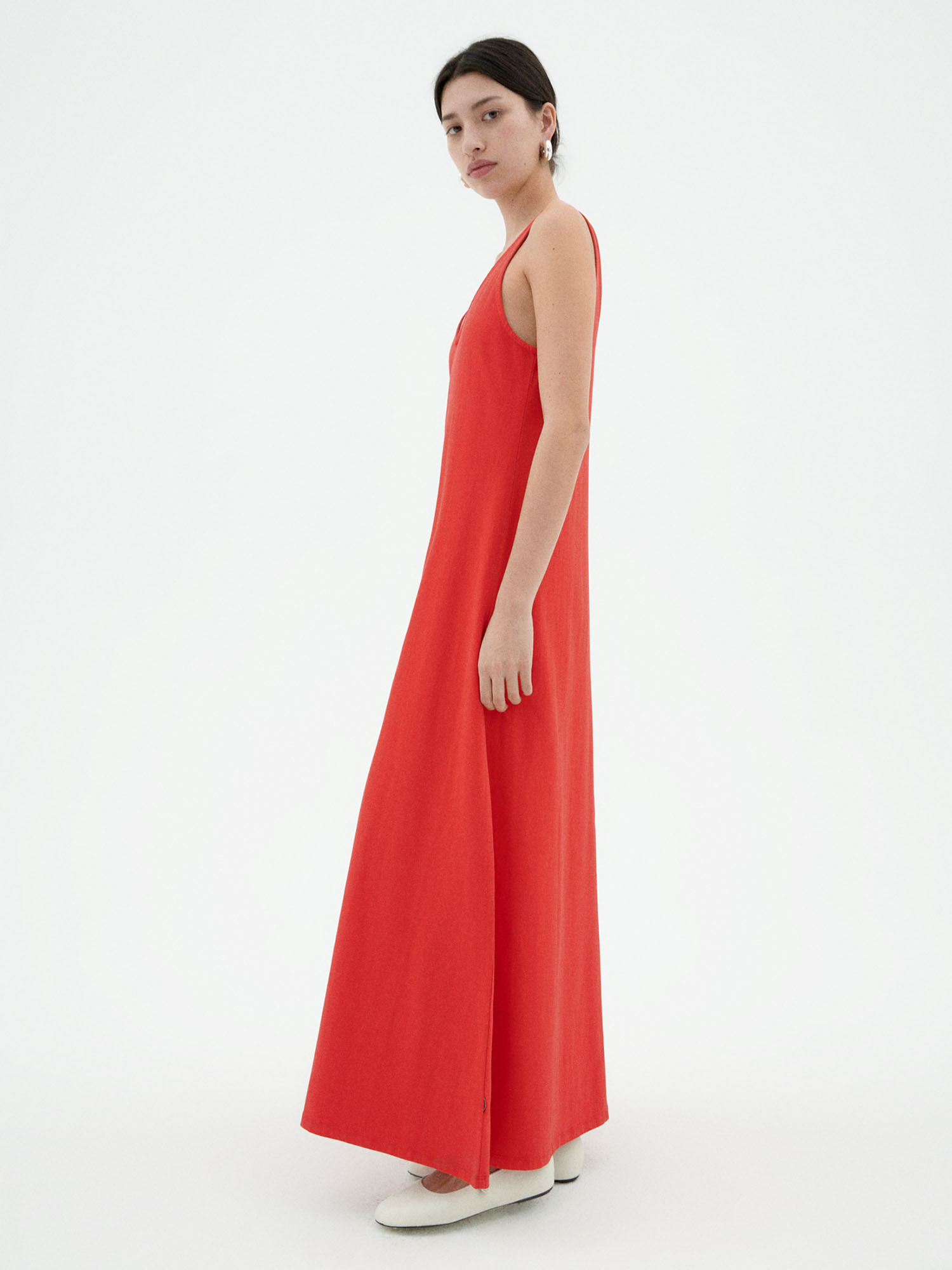 Thinking MU Sade Dress Fiery Red XS