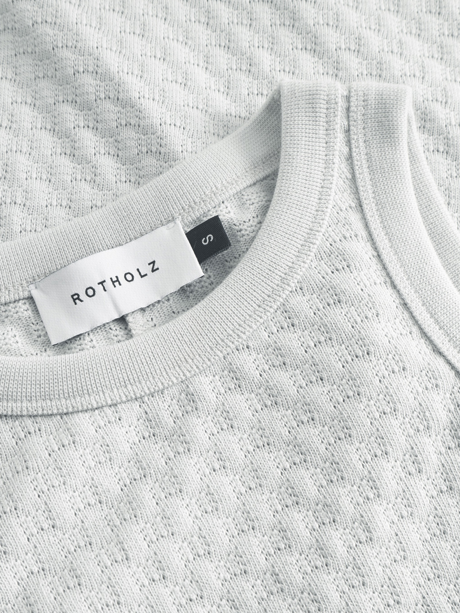 Rotholz Karo Knit Summer Dress Moonlight Grey L