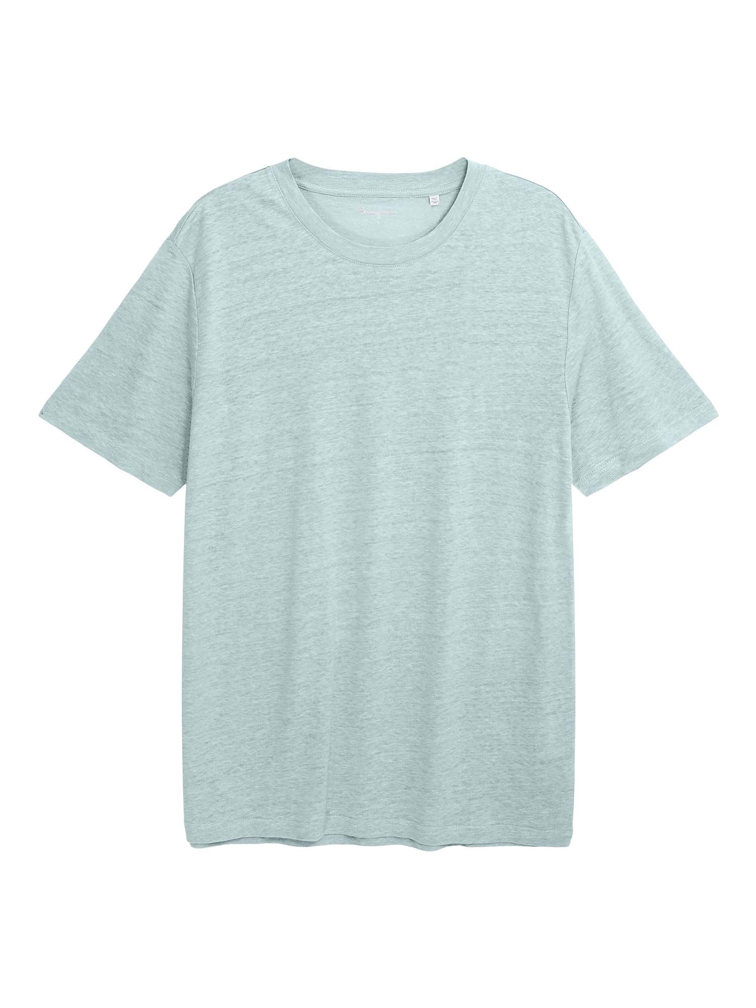Knowledge Cotton Apparel Linen T-Shirt Gray Mist XL