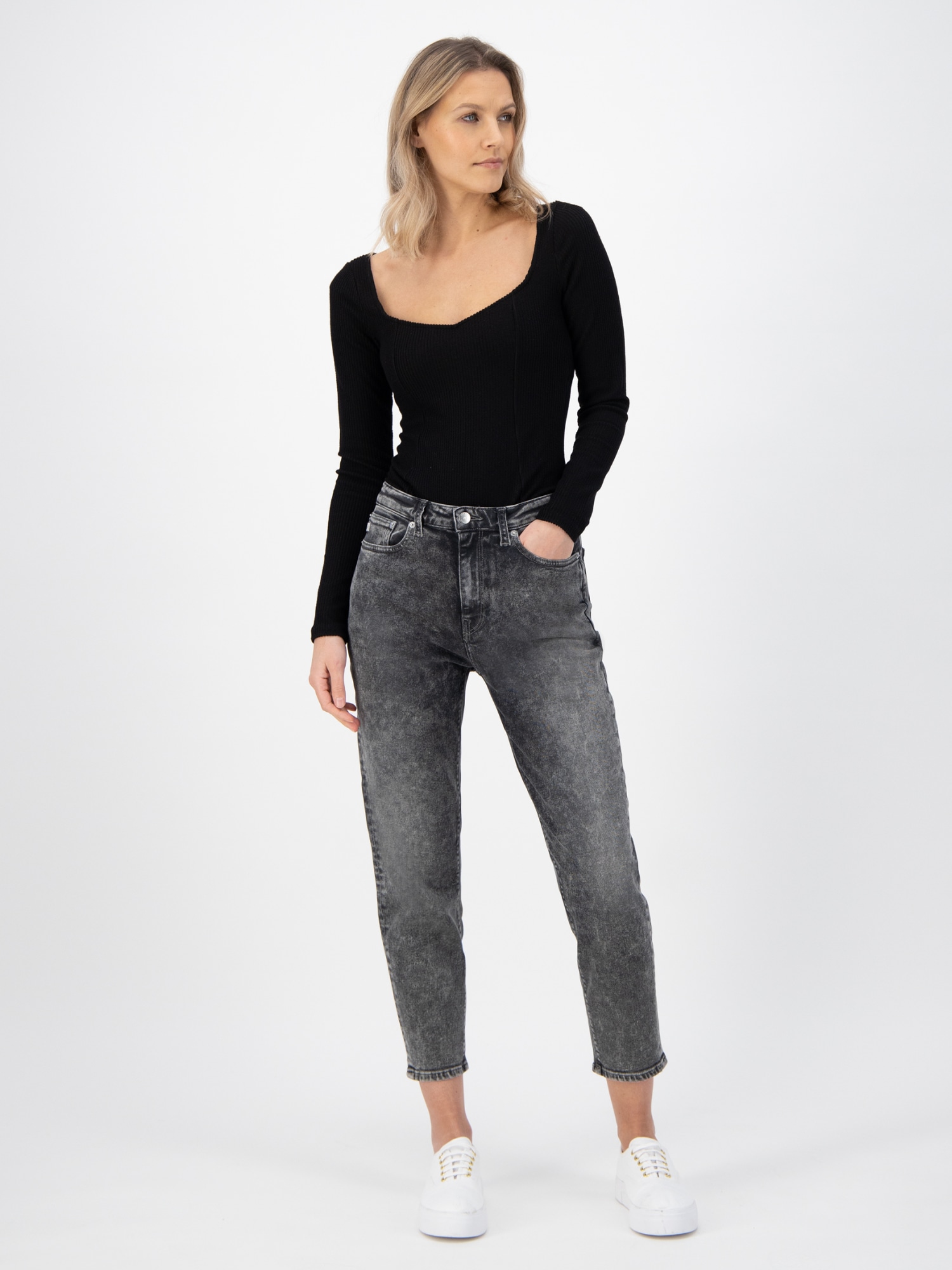 MUD Jeans Mams Stretch Tapered heavy black stone 31/27
