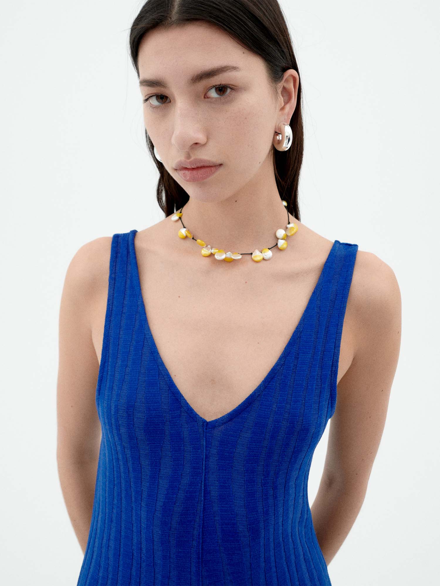 Thinking MU Sade Knit Dress Indigo L