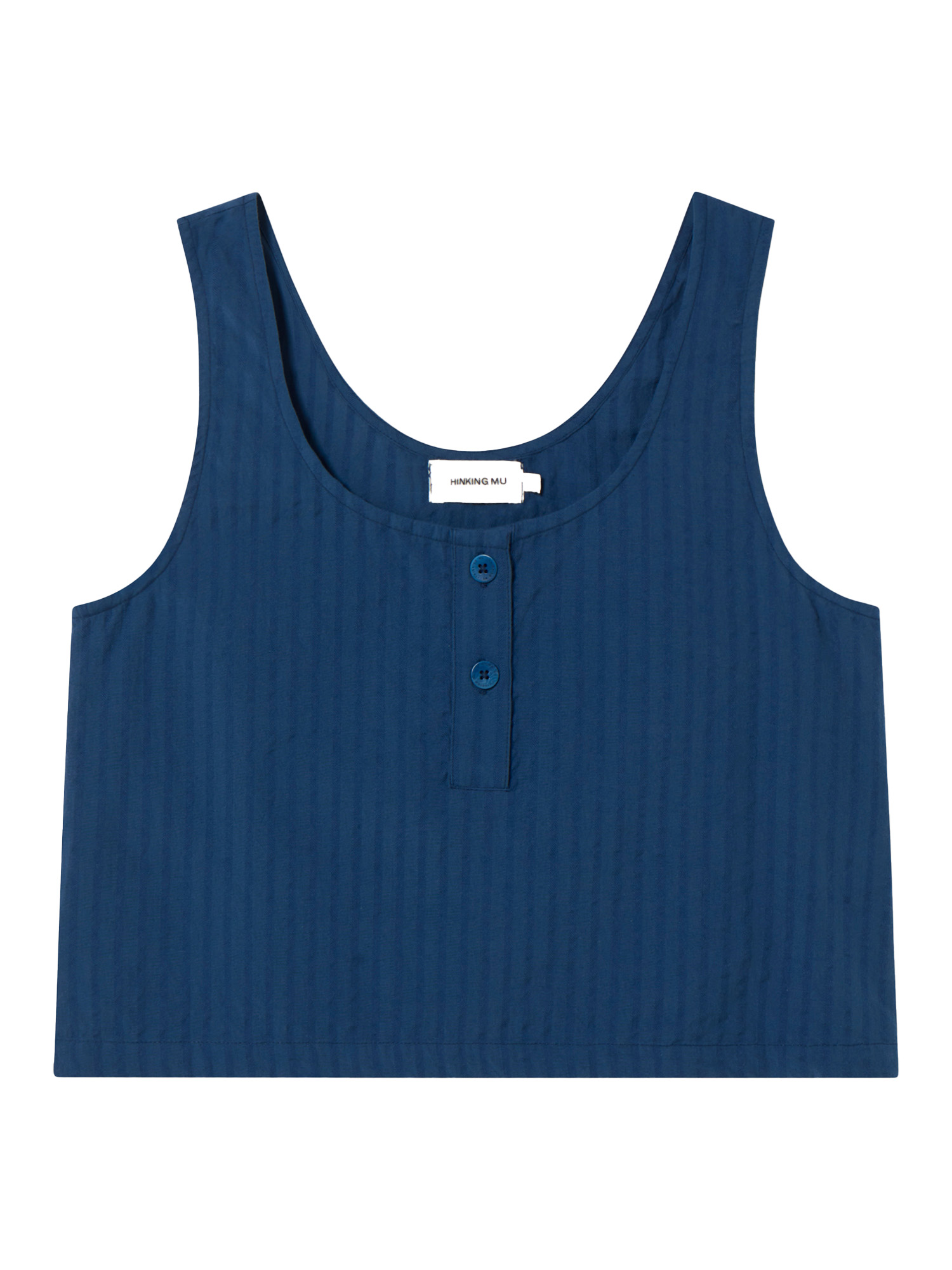 Thinking MU Justine Top Seersucker Cobalt L