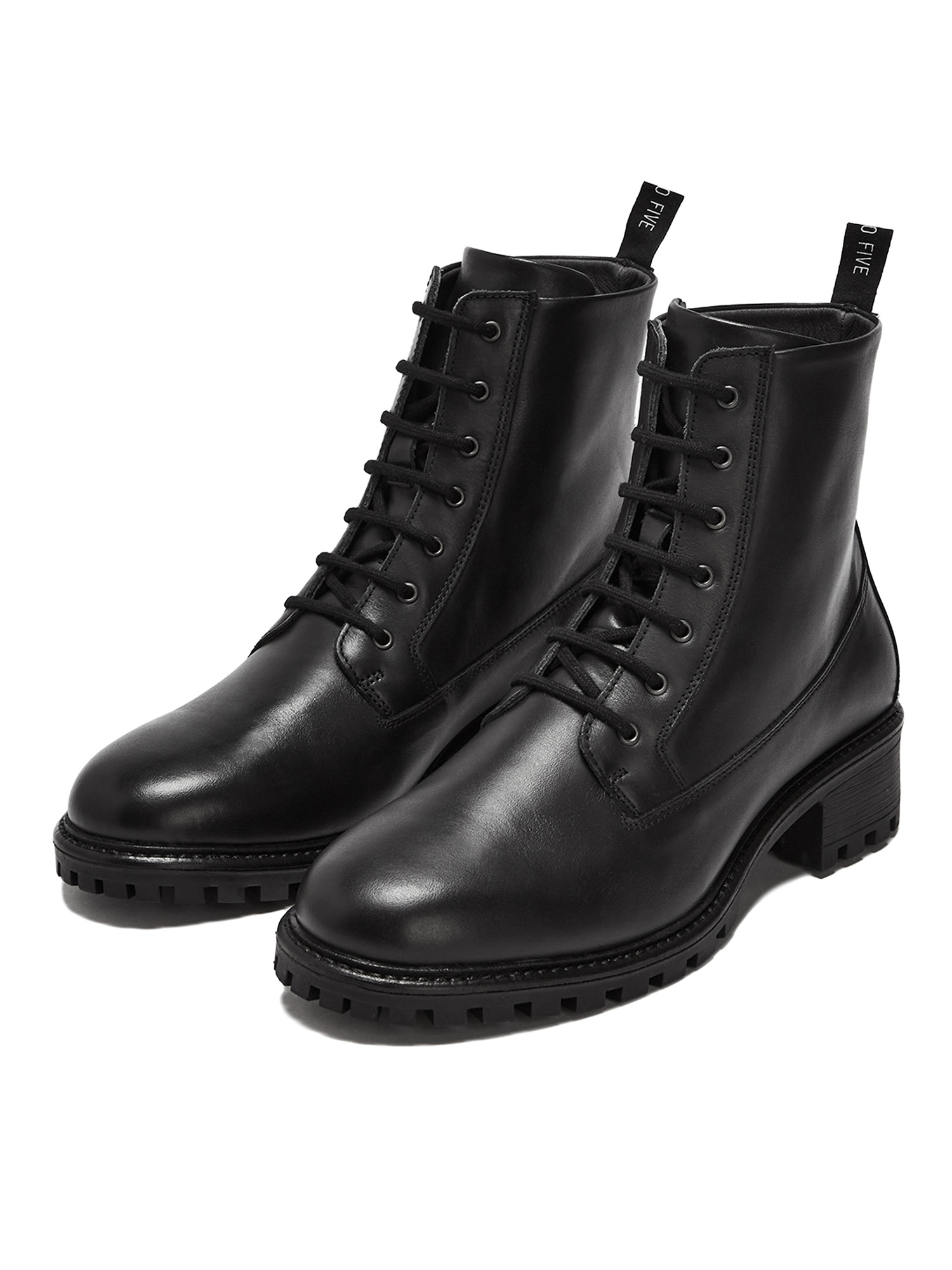 NINE TO FIVE Chunky Boot #mira black micro 41