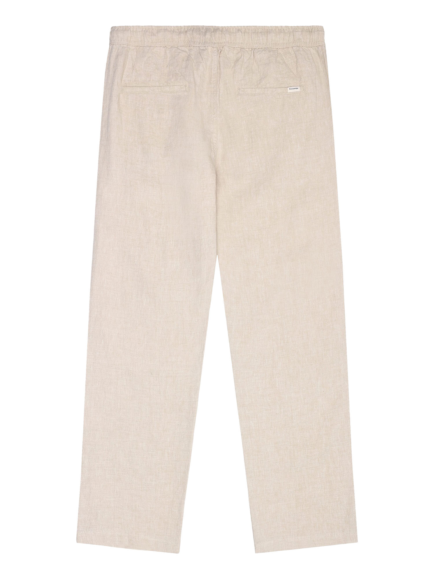 Knowledge Cotton Apparel FIG loose linen pants Yarndyed - Light feather gray S