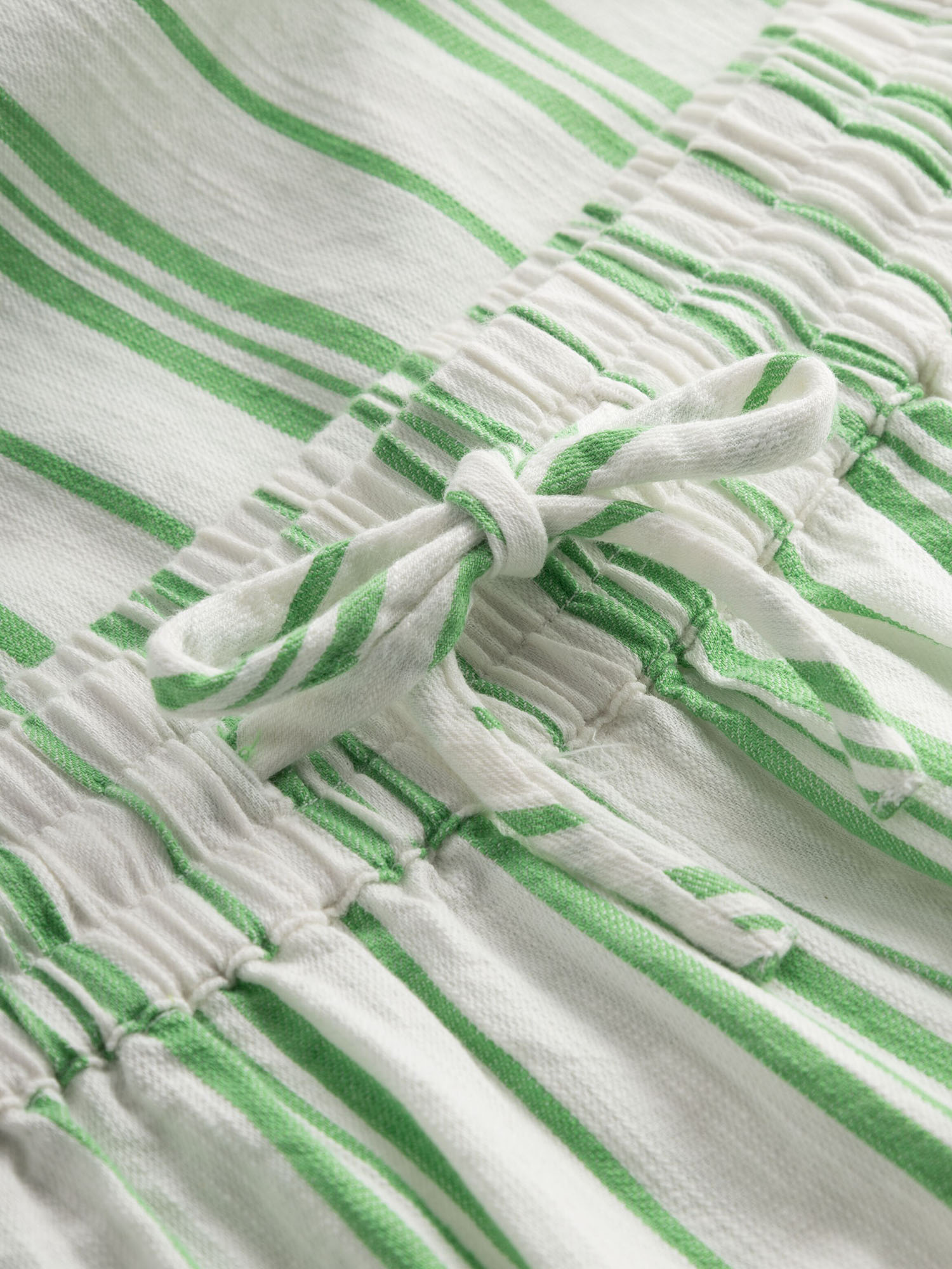 Knowledge Cotton Apparel Cotton Elastic Waist Shorts Stripe S