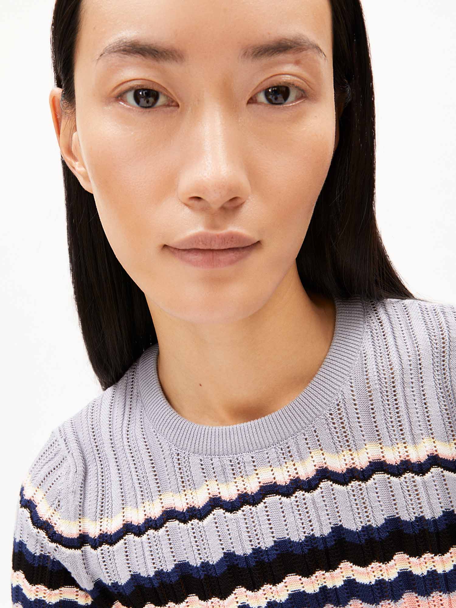 ARMEDANGELS Maaya Stripes Misty Morning Deep Rosalilly S
