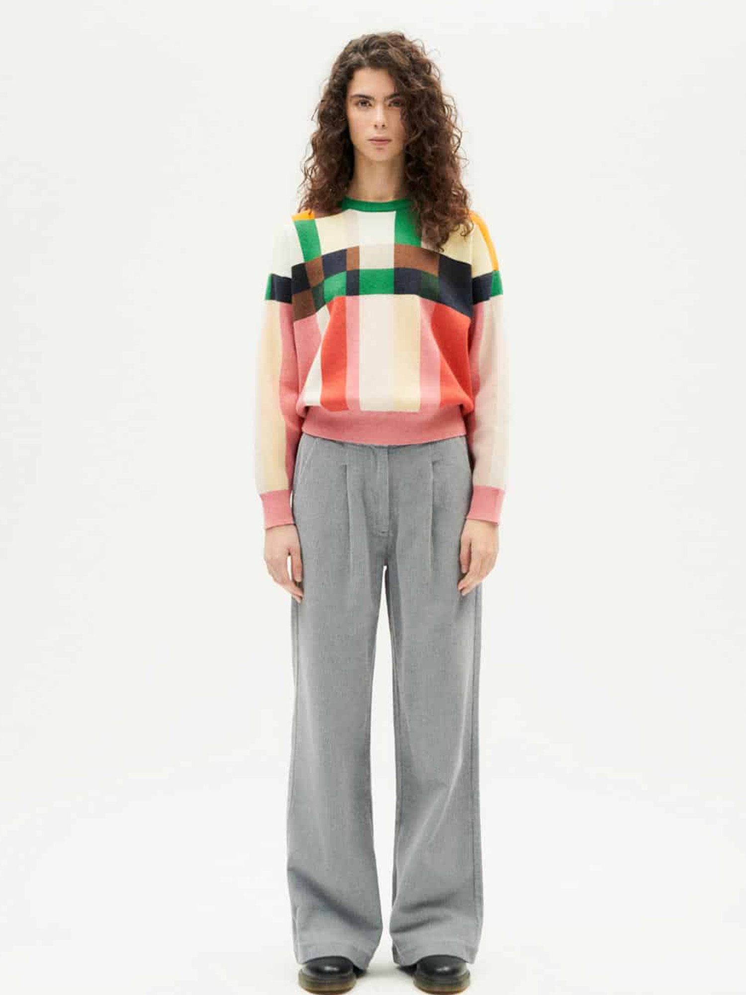 Thinking MU Philis Knitted Sweater Grid XS