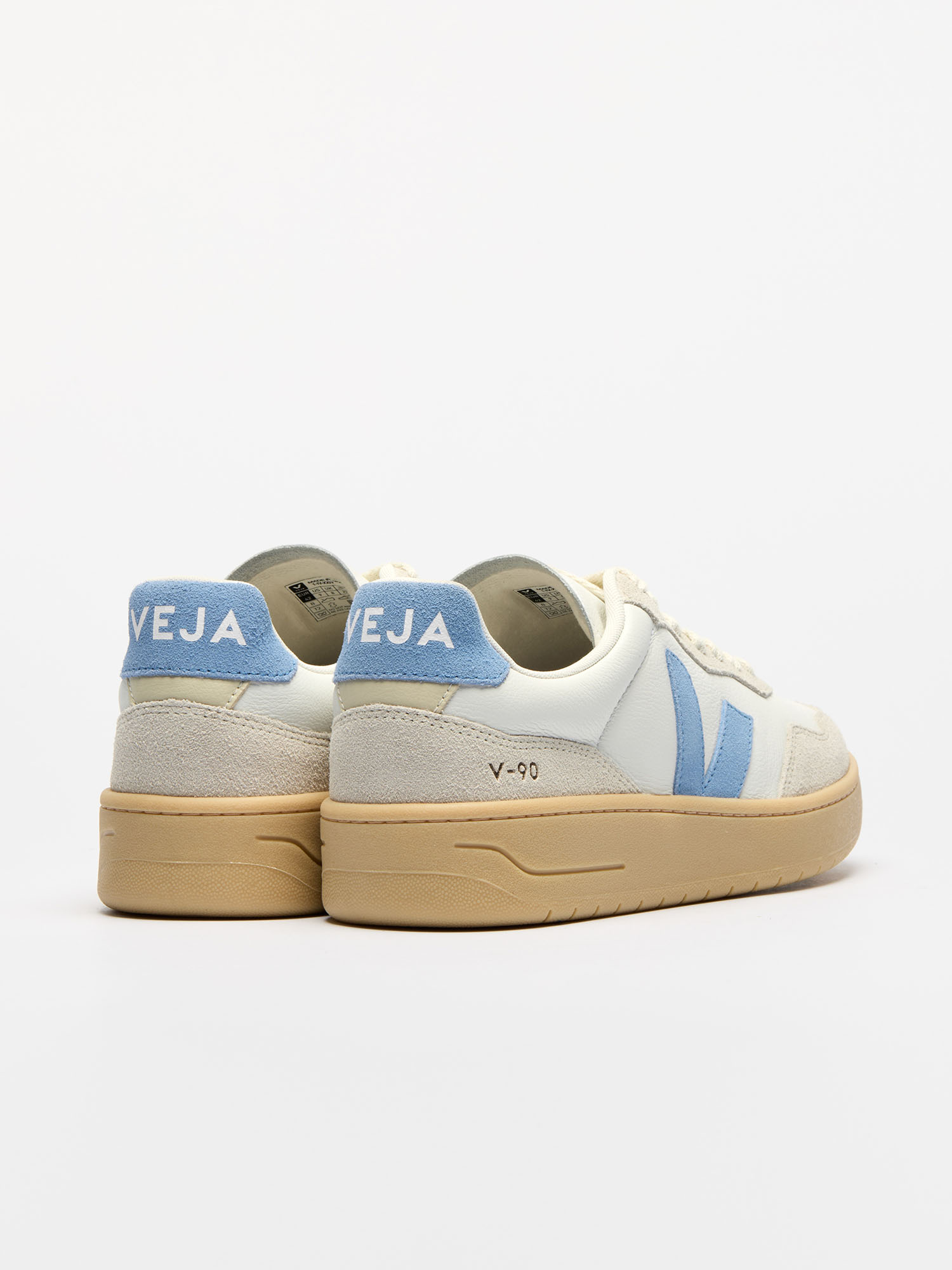 VEJA V-90 O.T. Leather Men Extra White Aqua Natural 42