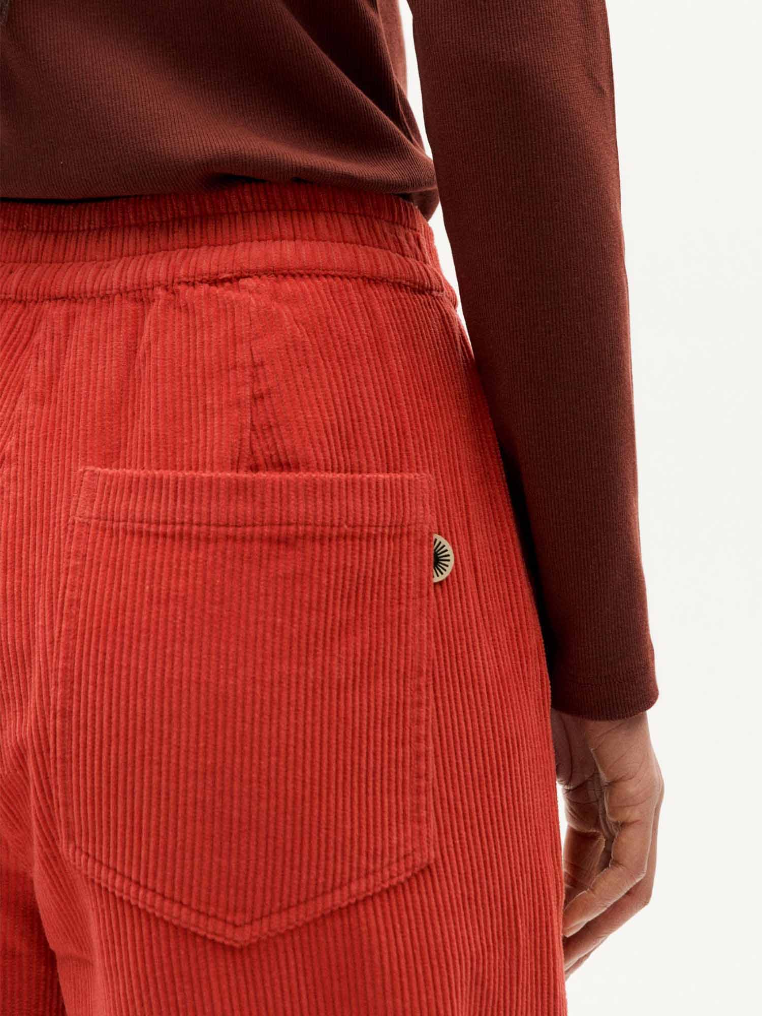 Thinking MU Goji Corduroy Manolita Pants Red 42