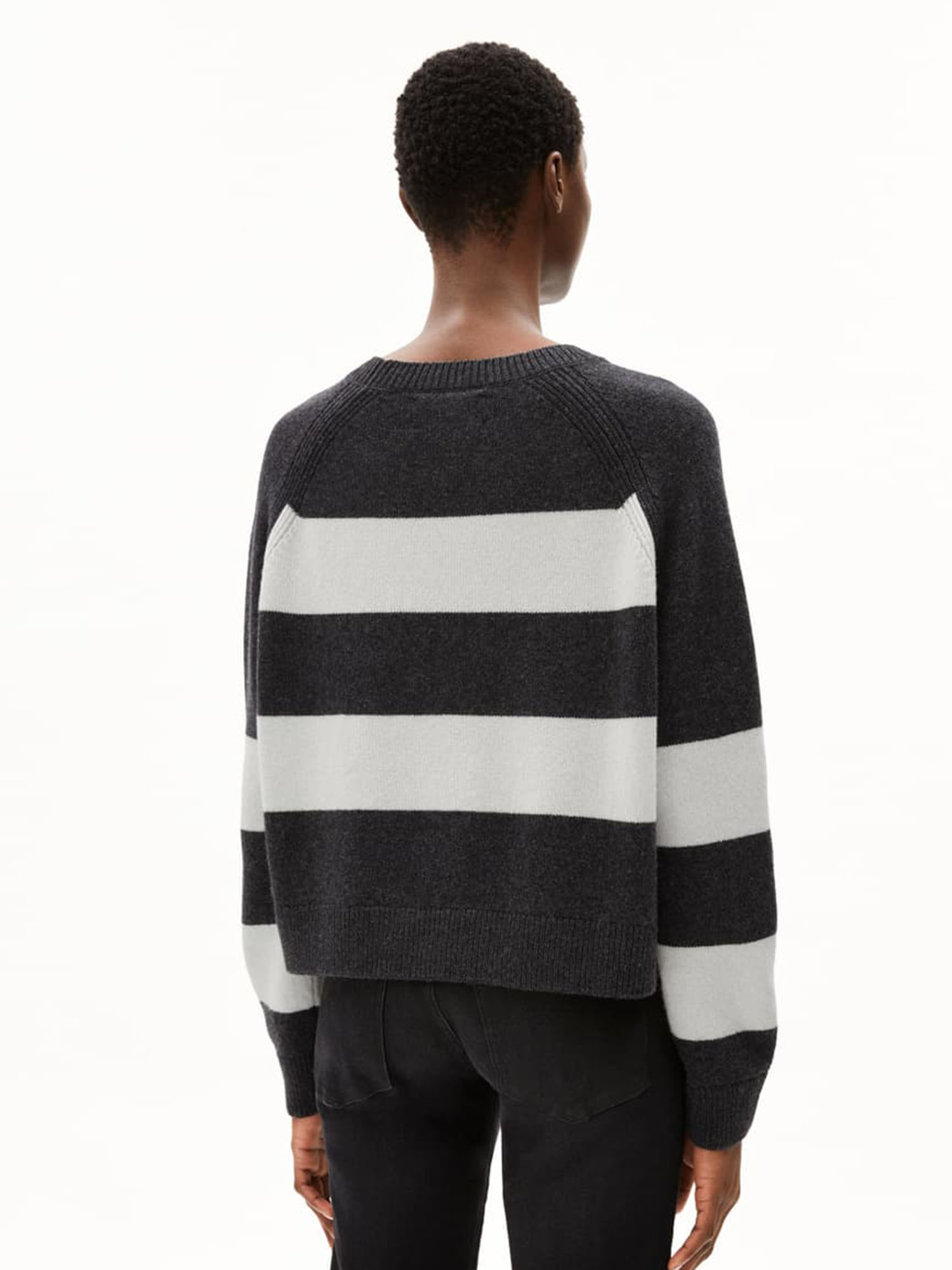 ARMEDANGELS Diliriaa Stripes Steel Melange Oatmilk XS