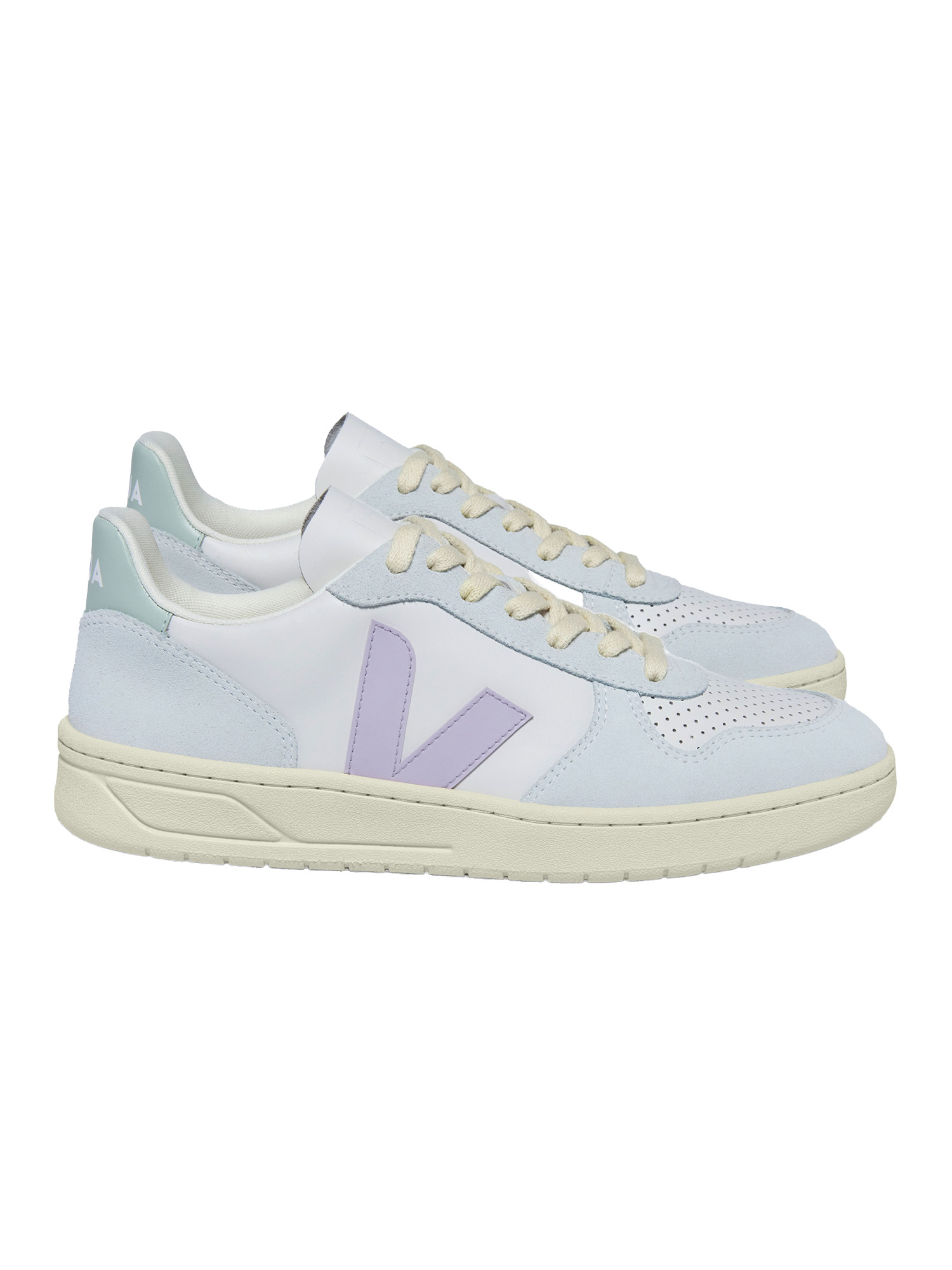 VEJA V-10 Leather Gravel Parme Menthol 41