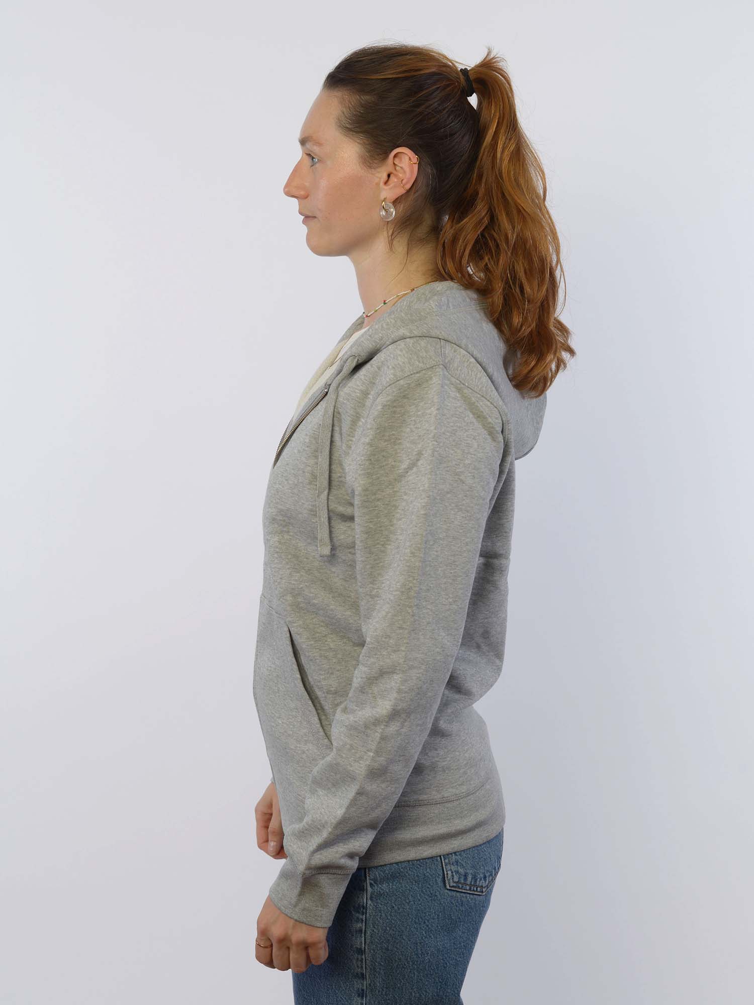 glore Sammie Zip Hoodie Heather Grey XS