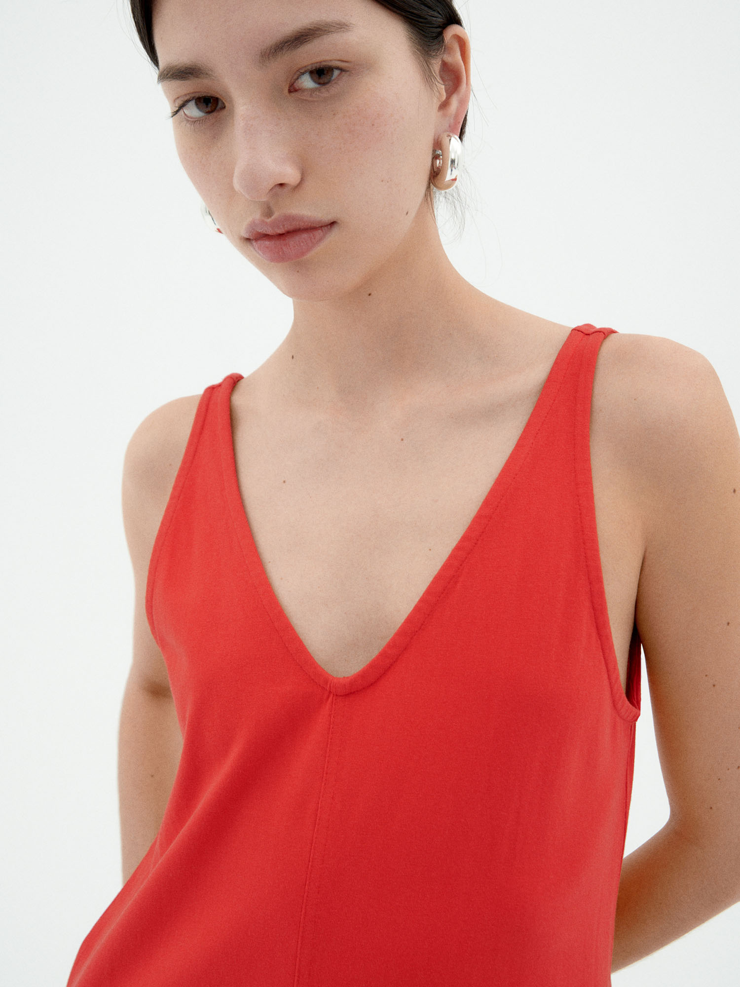 Thinking MU Sade Dress Fiery Red S