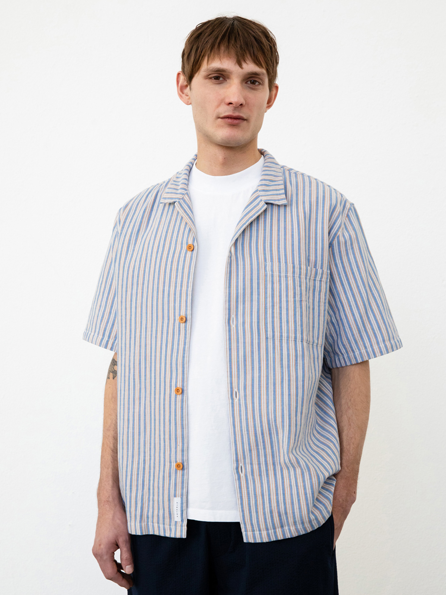 Rotholz Bowling Shirt Multi Stripe XS