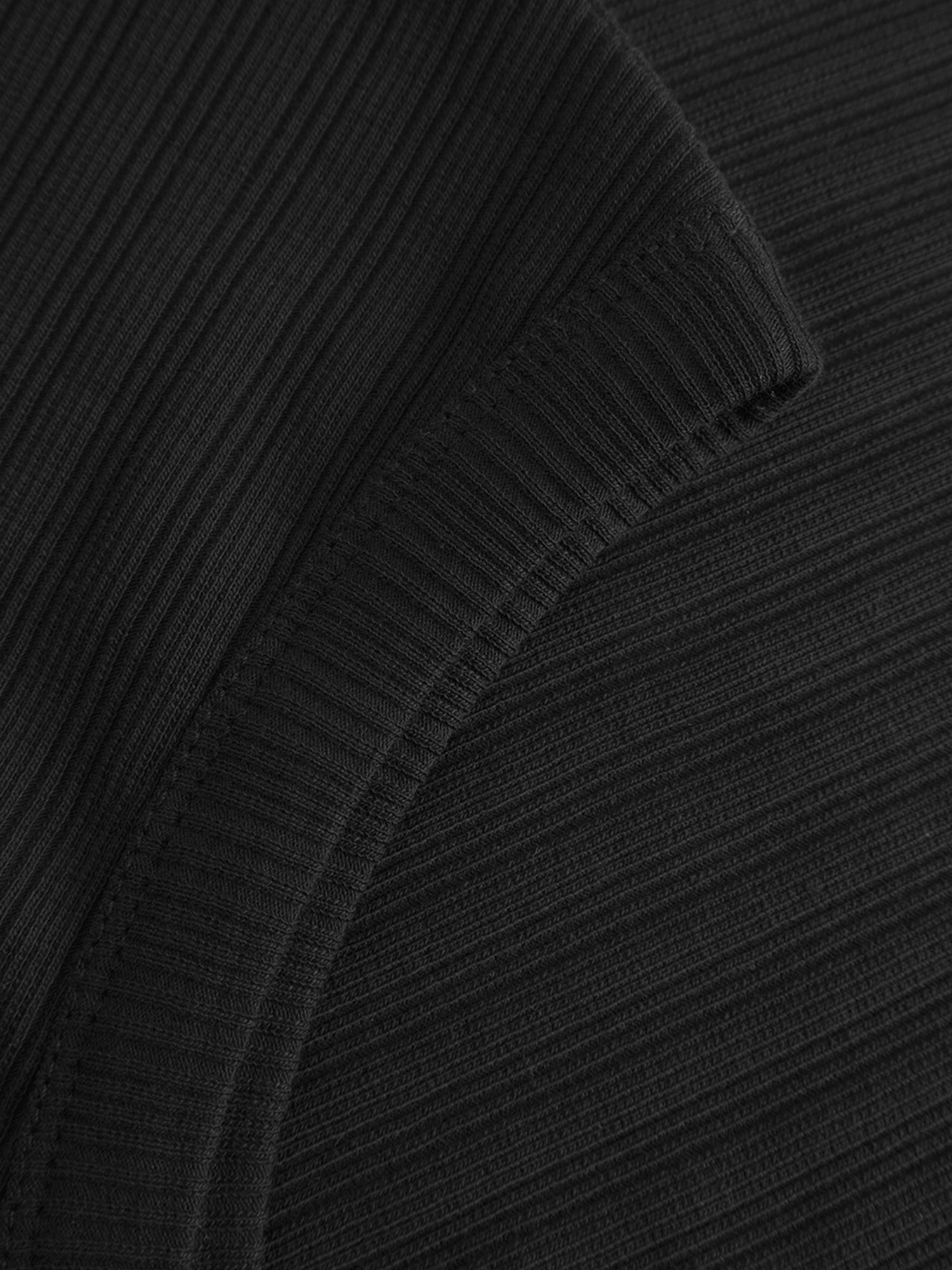 Rotholz Ribbed Singlet True Black L