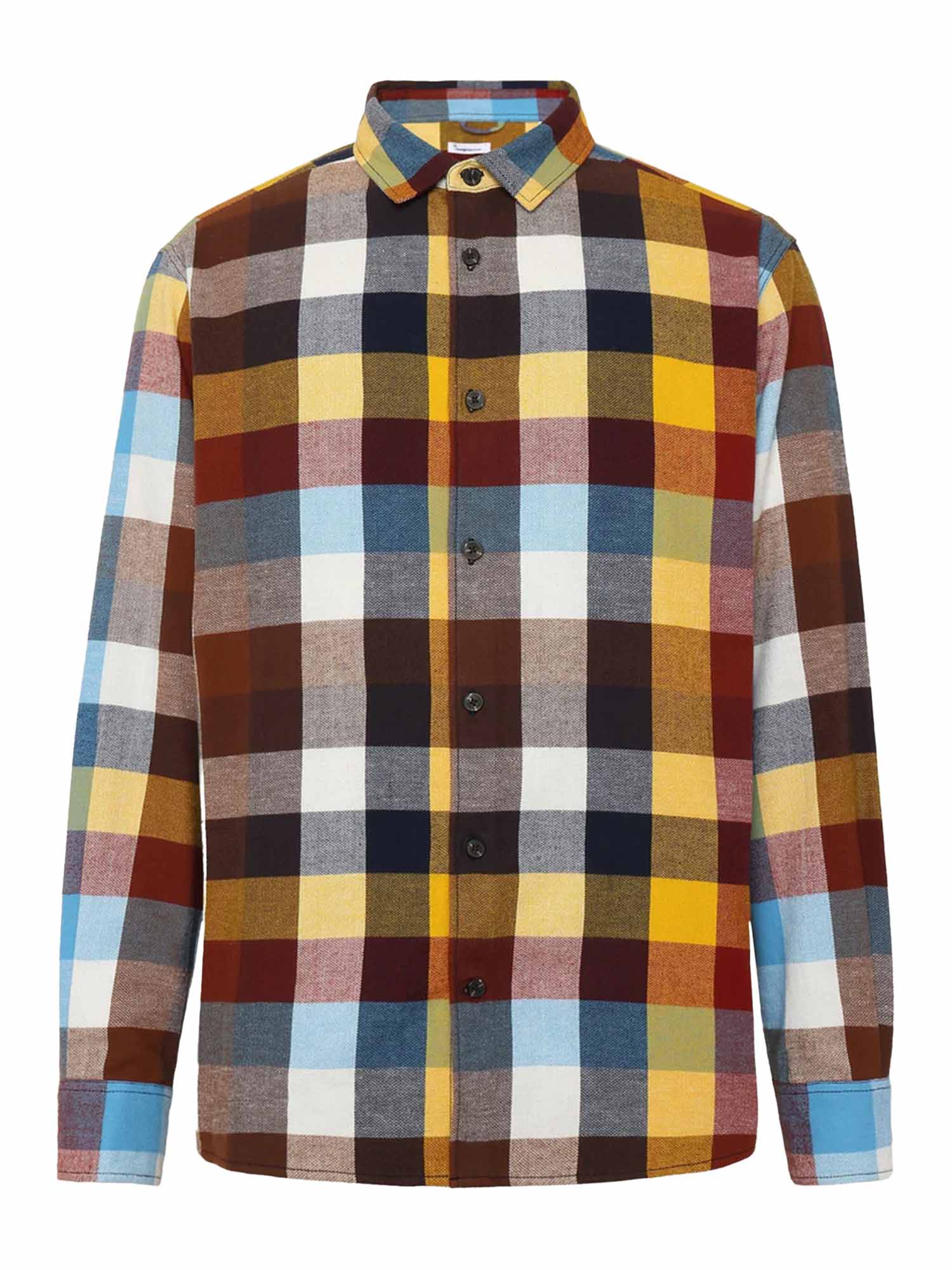 Knowledge Cotton Apparel Loose fit checked flannel shirt Multi Check S
