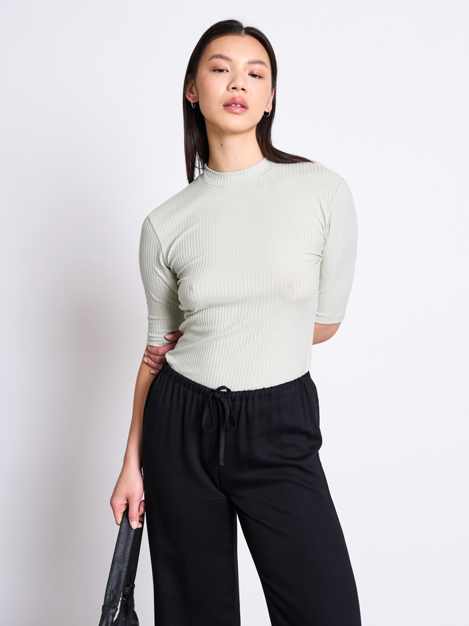 JAN 'N JUNE Lyocell Rib T-Shirt Nina Vintage Lace M