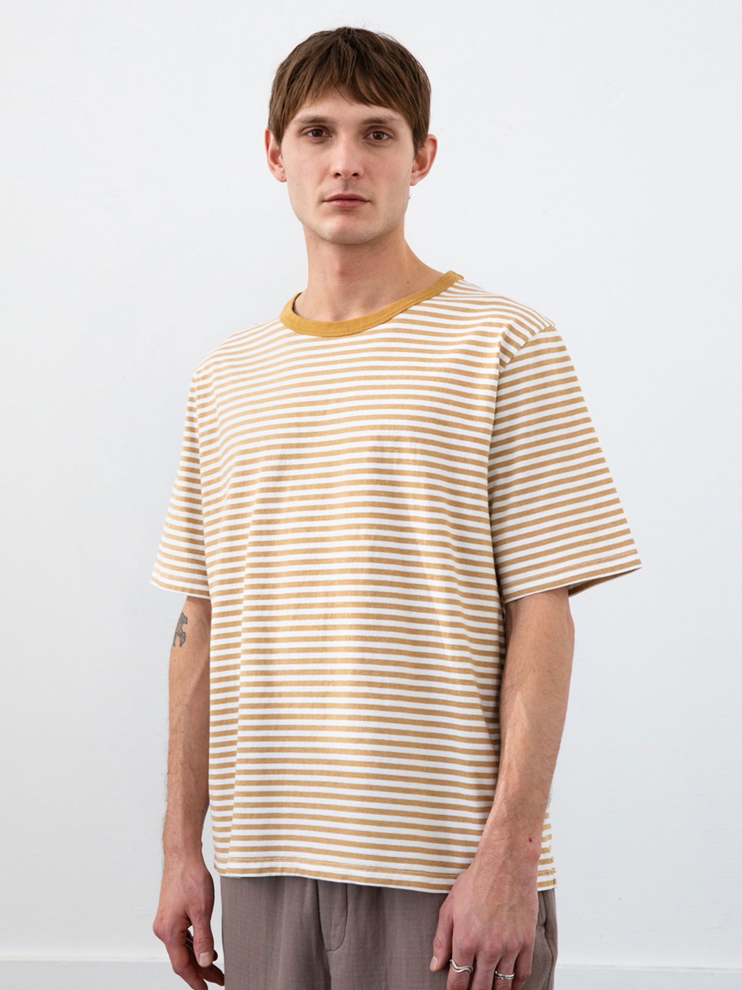 Rotholz Striped T-Shirt Karamel XL