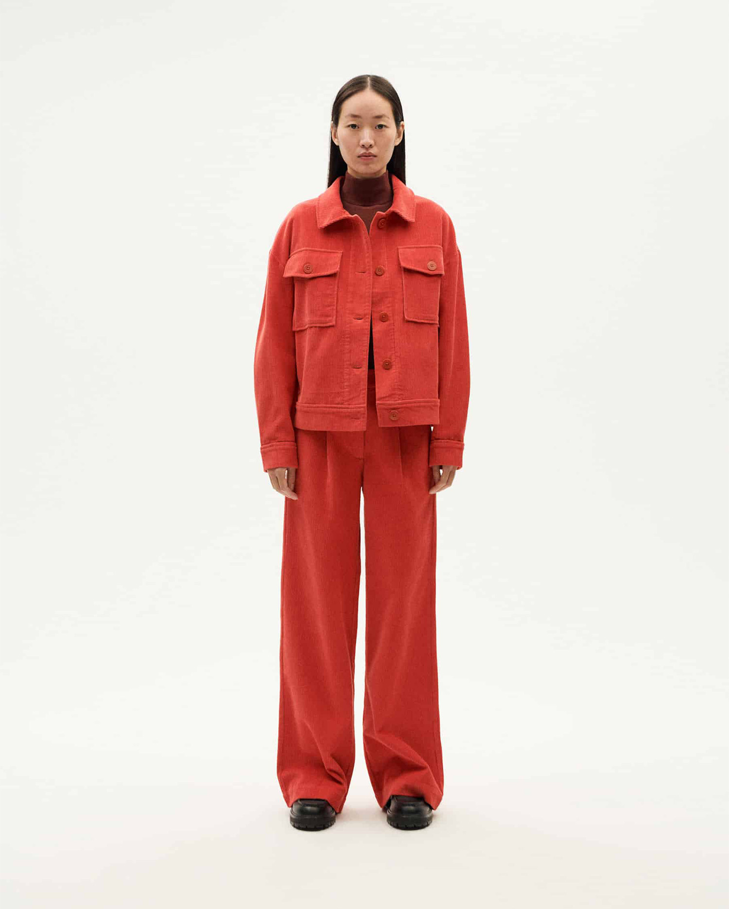 Thinking MU Goji Corduroy Manolita Pants Red 42
