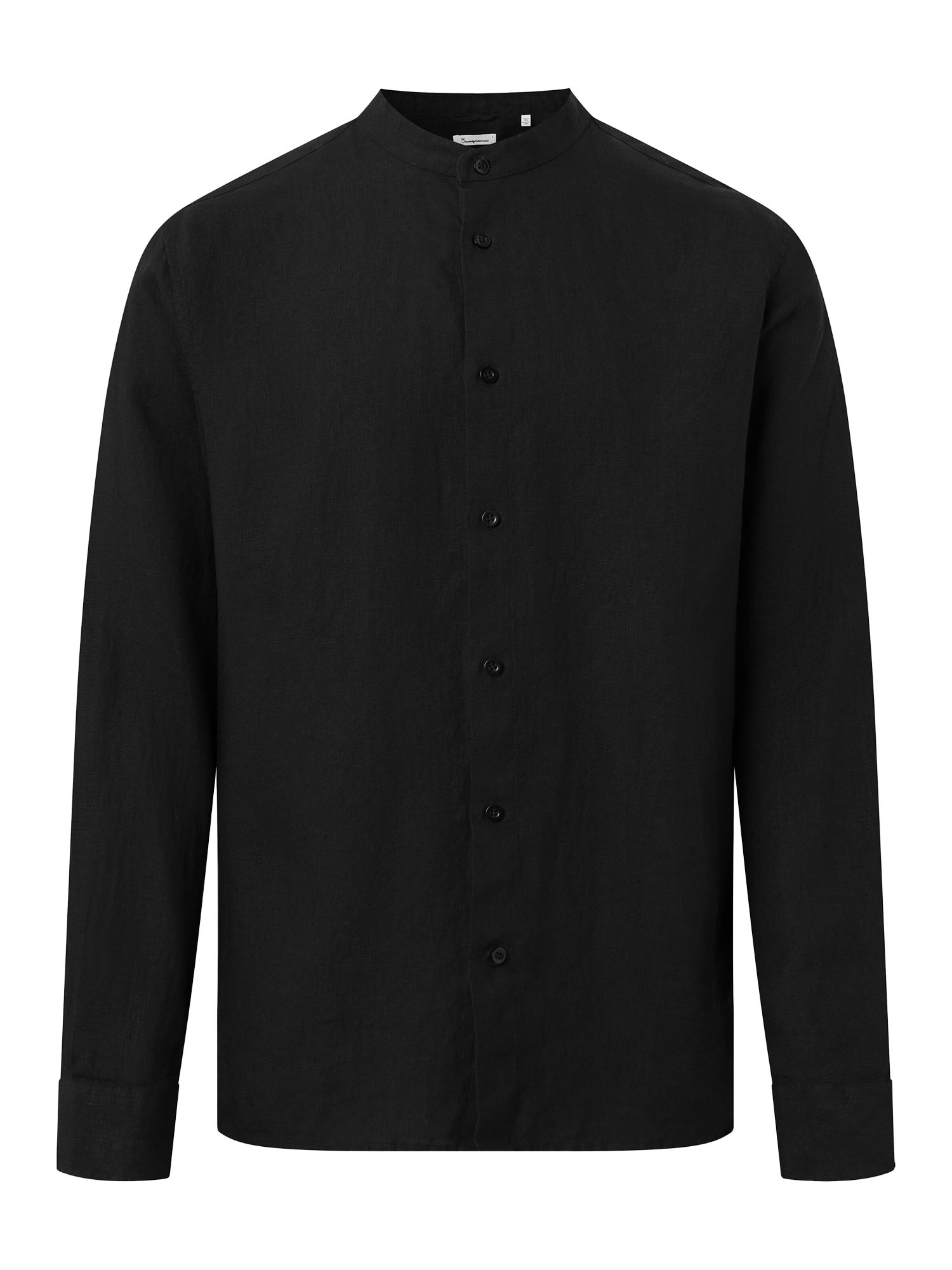 Bio Leinen Hemd fur Herren Fairtrade Standkragen Shirt von Knowledge Cotton Apparel