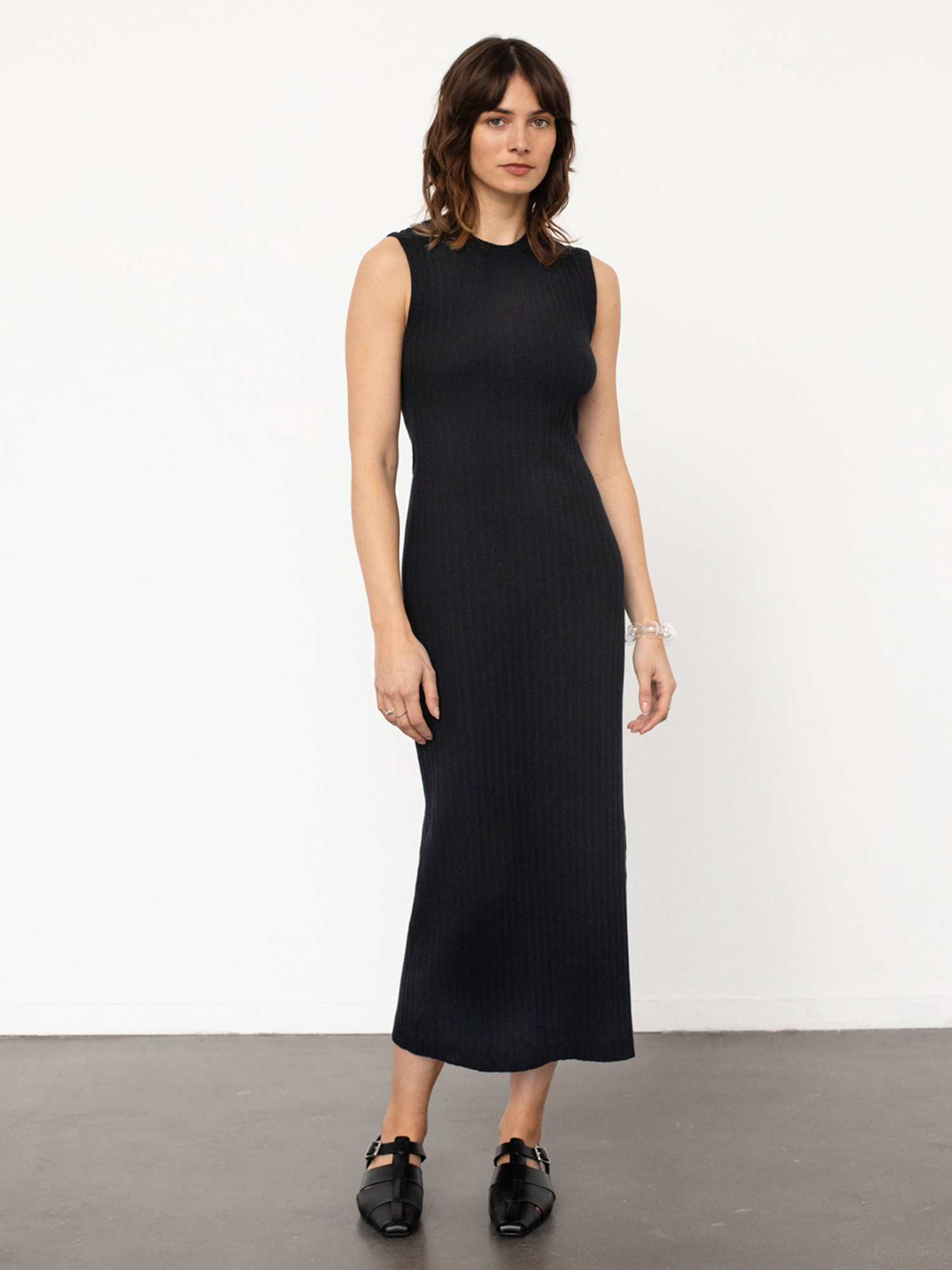 Rotholz Open Back Dress True Black S