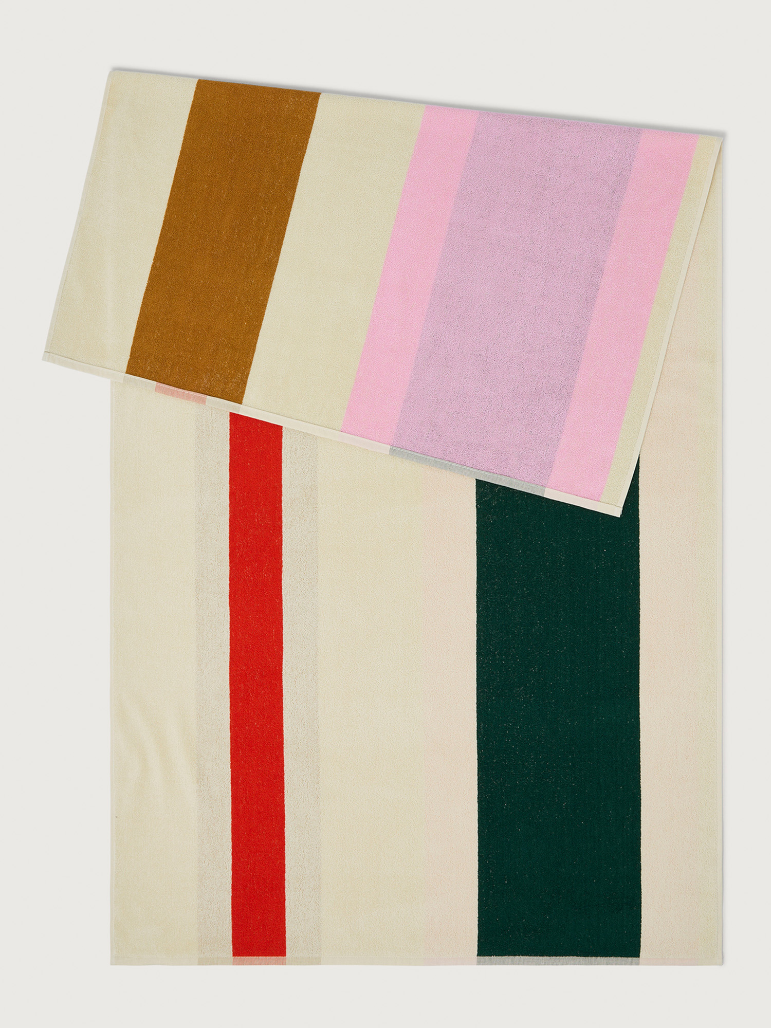 SUITE702 Strandlaken 90x180cm Red Dark Green Toffee Pink
