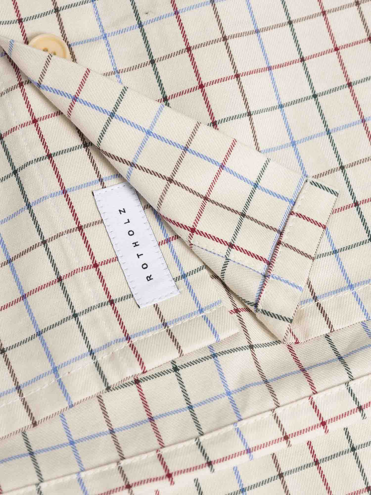 Rotholz Casual Shirt Off-White Check XL
