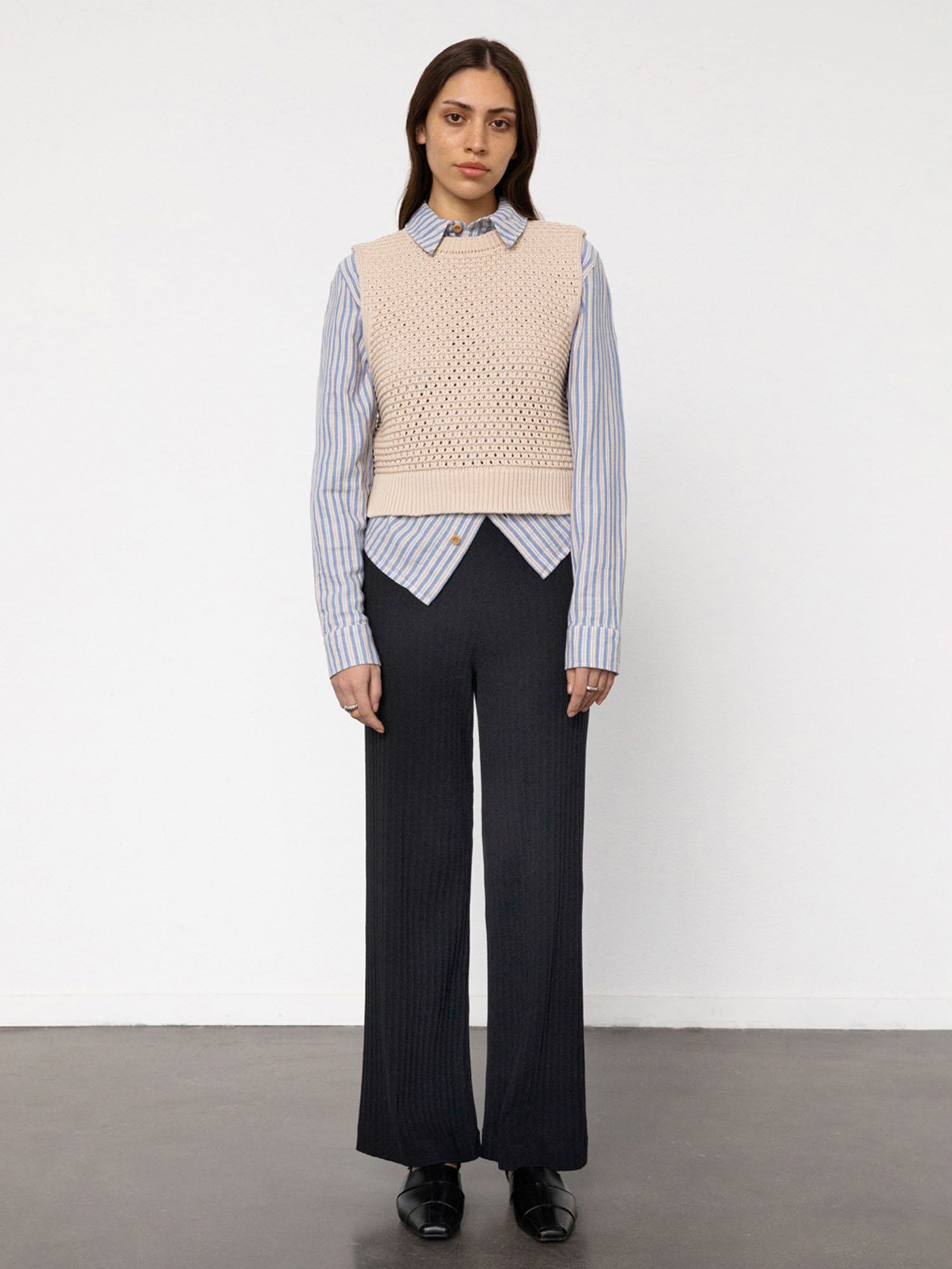 Rotholz Knit Vest Natural Beige L