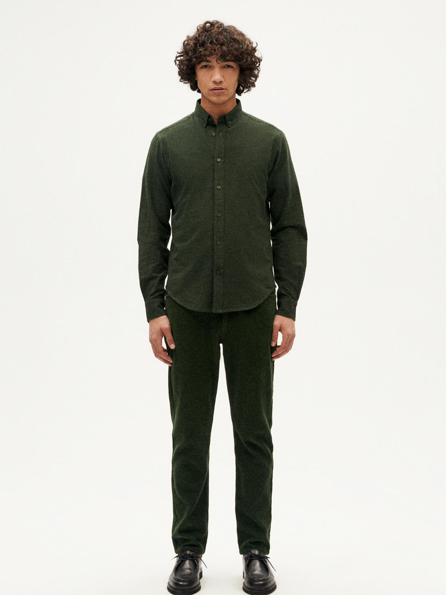 Thinking MU Microchecks Ant Shirt Green XL