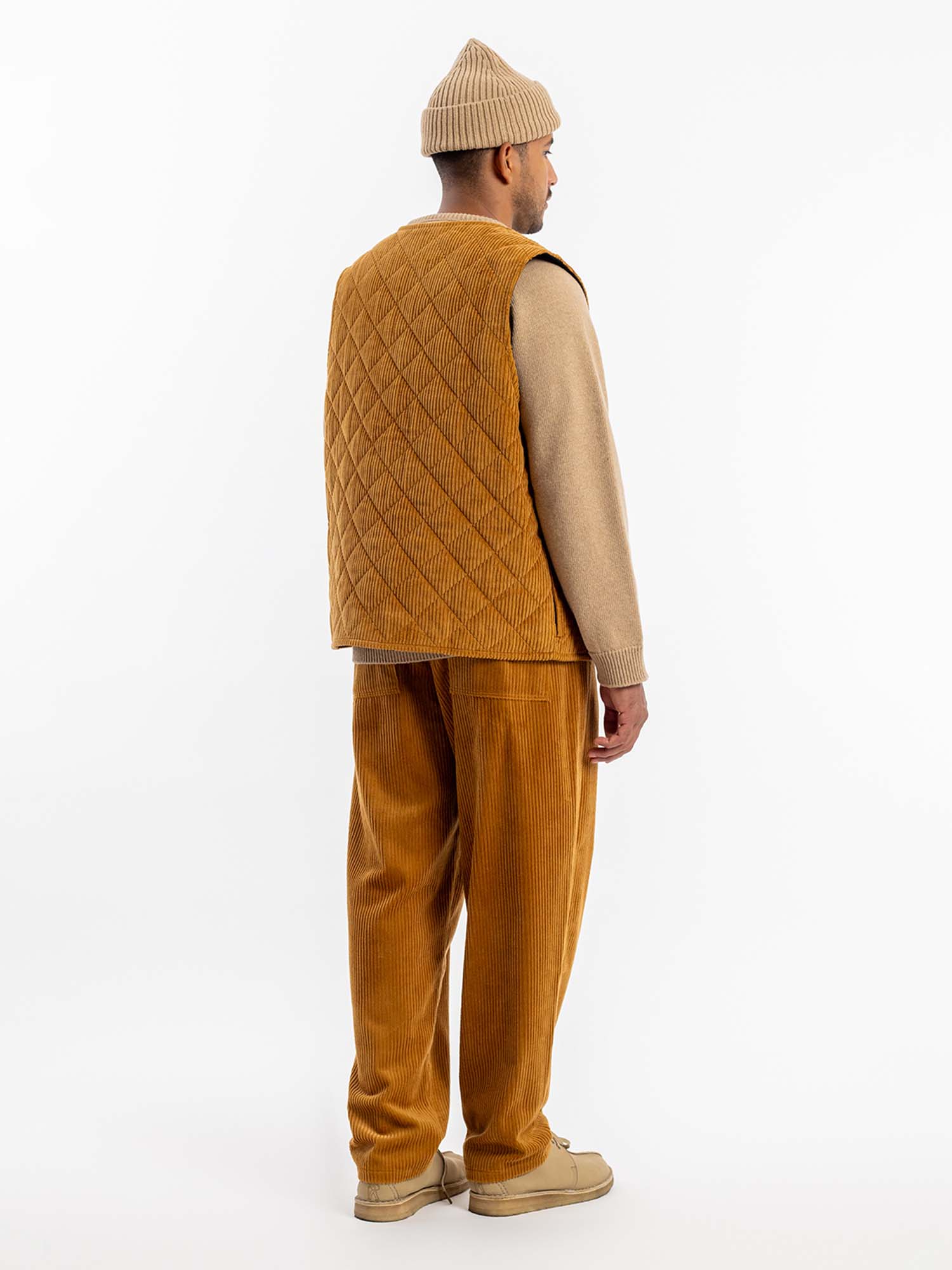 Rotholz Quilt Vest Toffee Cord M