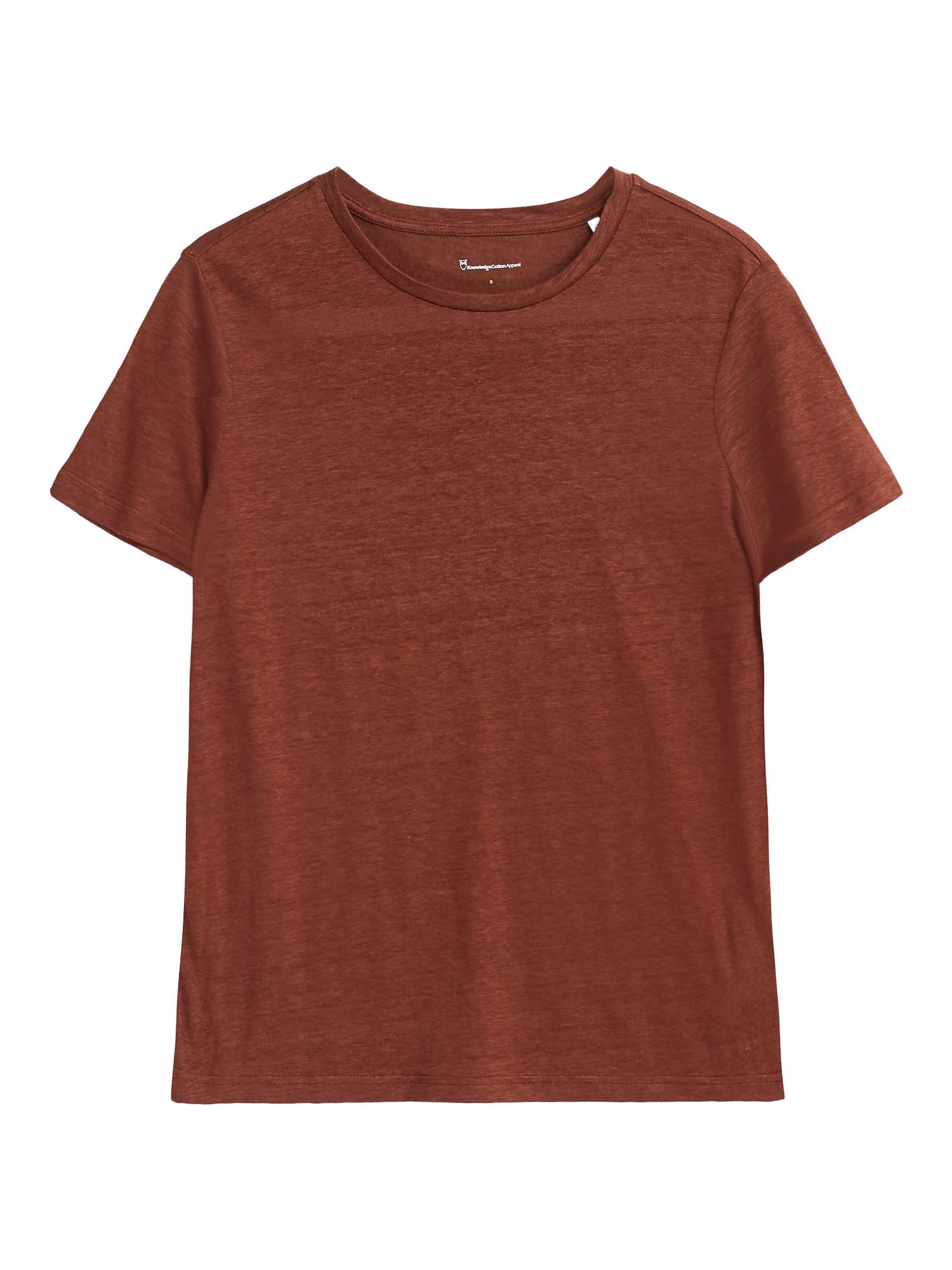 Knowledge Cotton Apparel Reg Linen T-Shirt Tiramisu L
