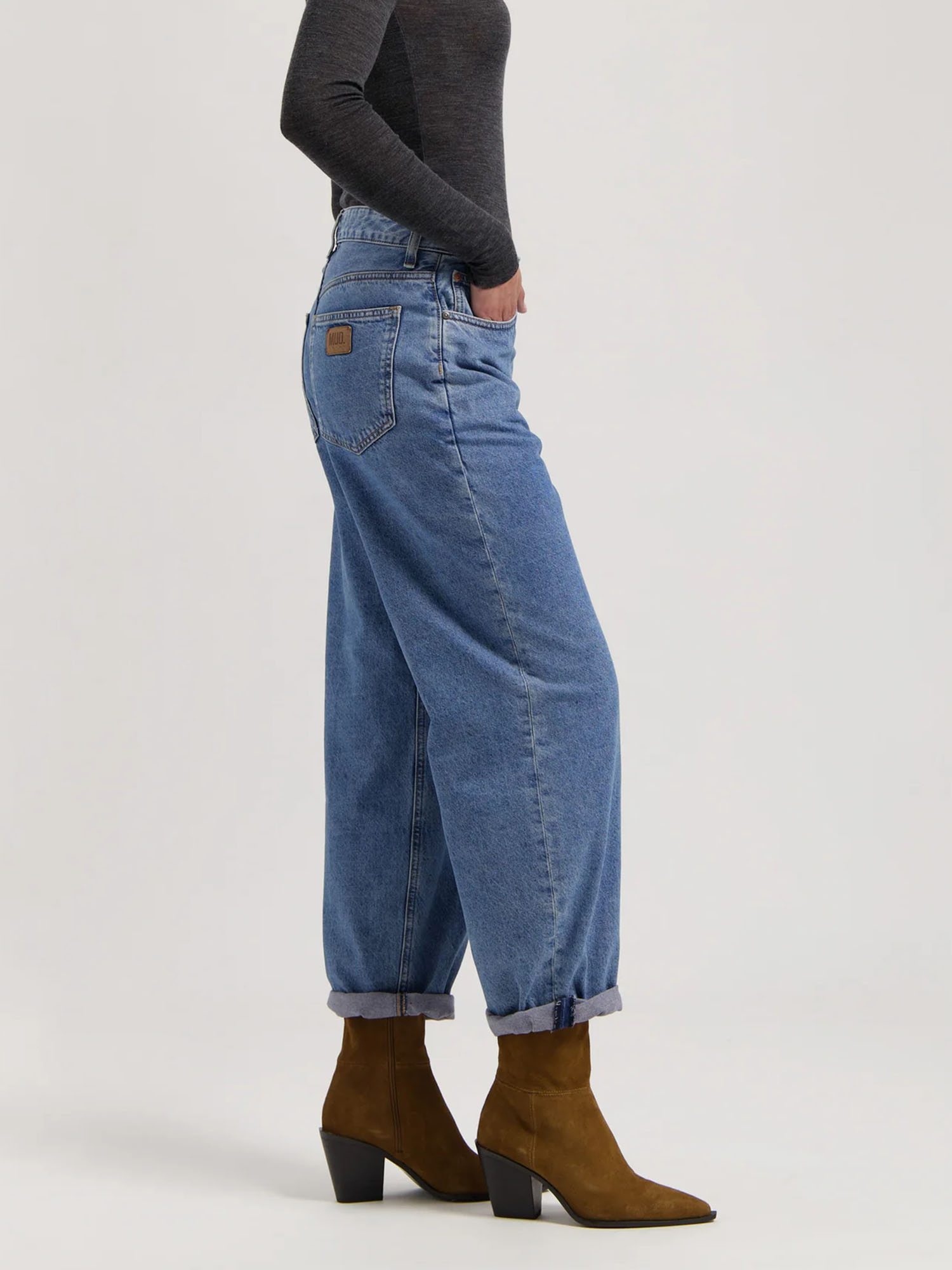 MUD Jeans Brooke High Barrel Stone Vintage 27