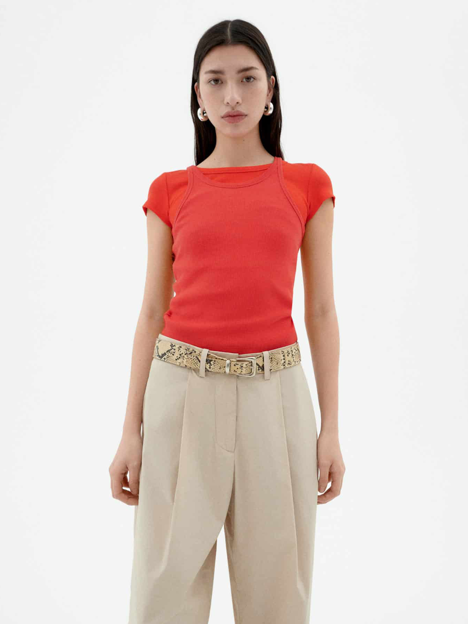 Thinking MU Harriet Top Fiery Red S