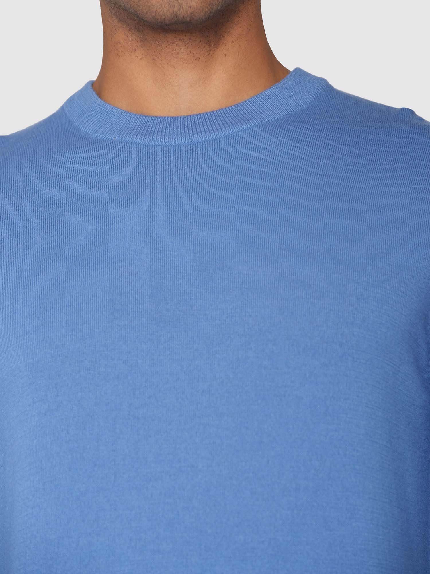 Knowledge Cotton Apparel Regular Merino Knit Crew Neck Moonlight Blue XL