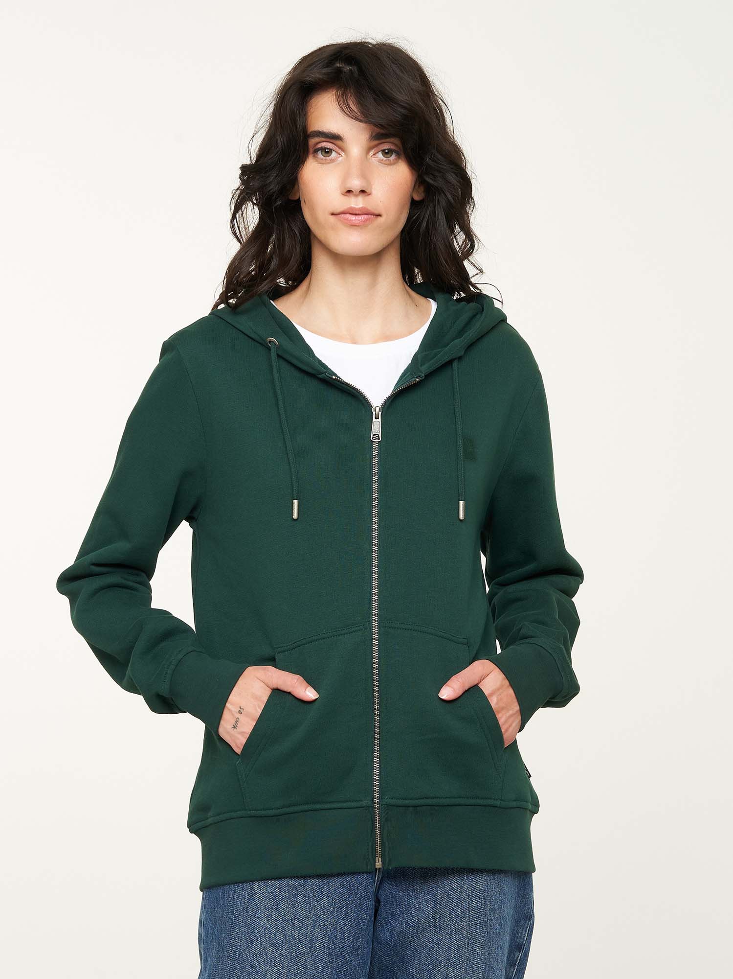 Recolution Dahlia Zip Hoodie Deep Green S