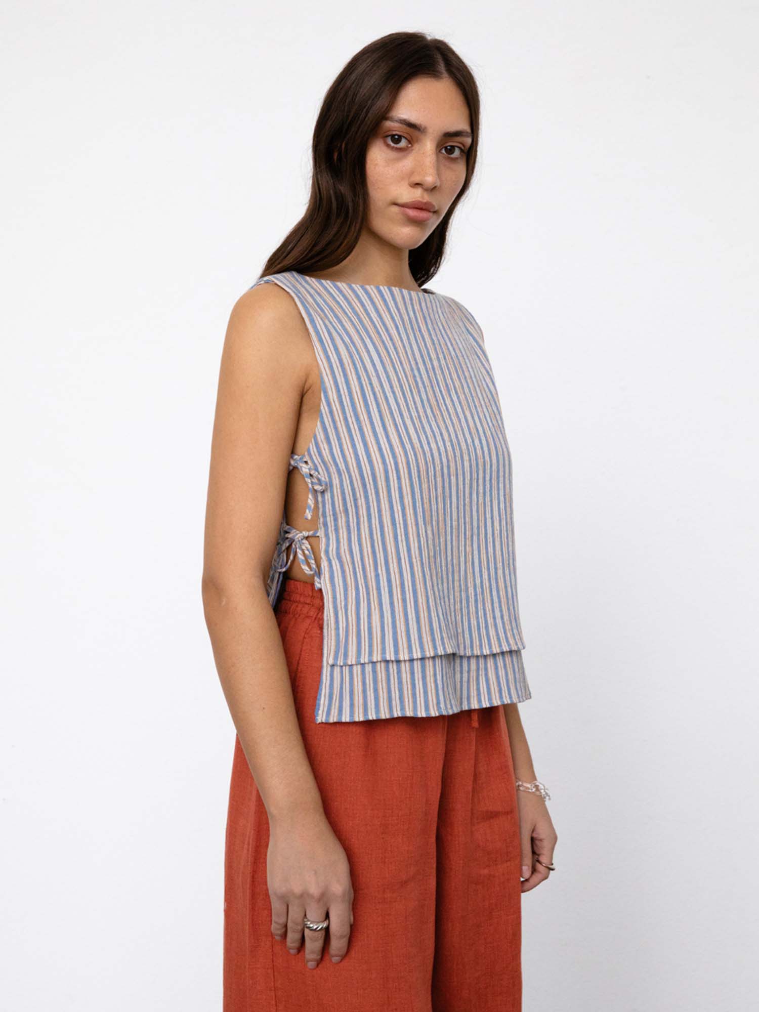 Rotholz Tie Top Multi Stripe S