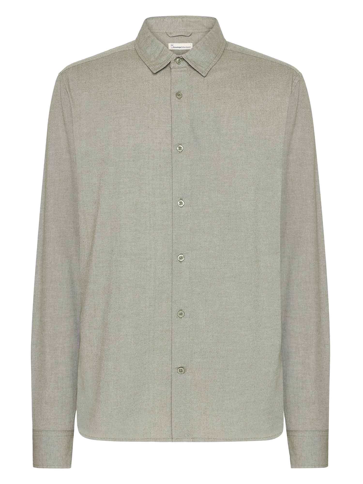 Knowledge Cotton Apparel Regular Fit Light Twill Shirt Burned Olive M