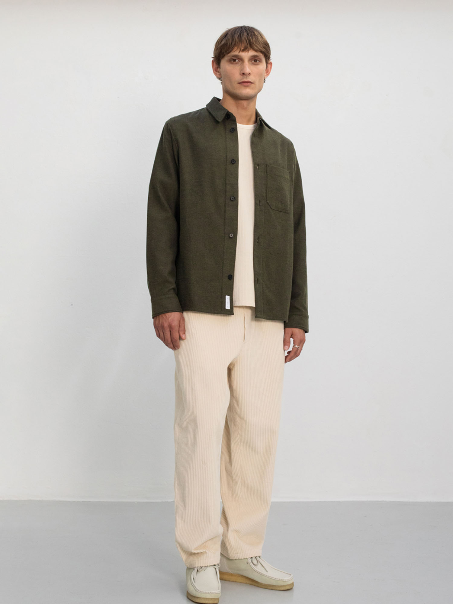Rotholz Flannel Casual Shirt Moss Moss Green XL