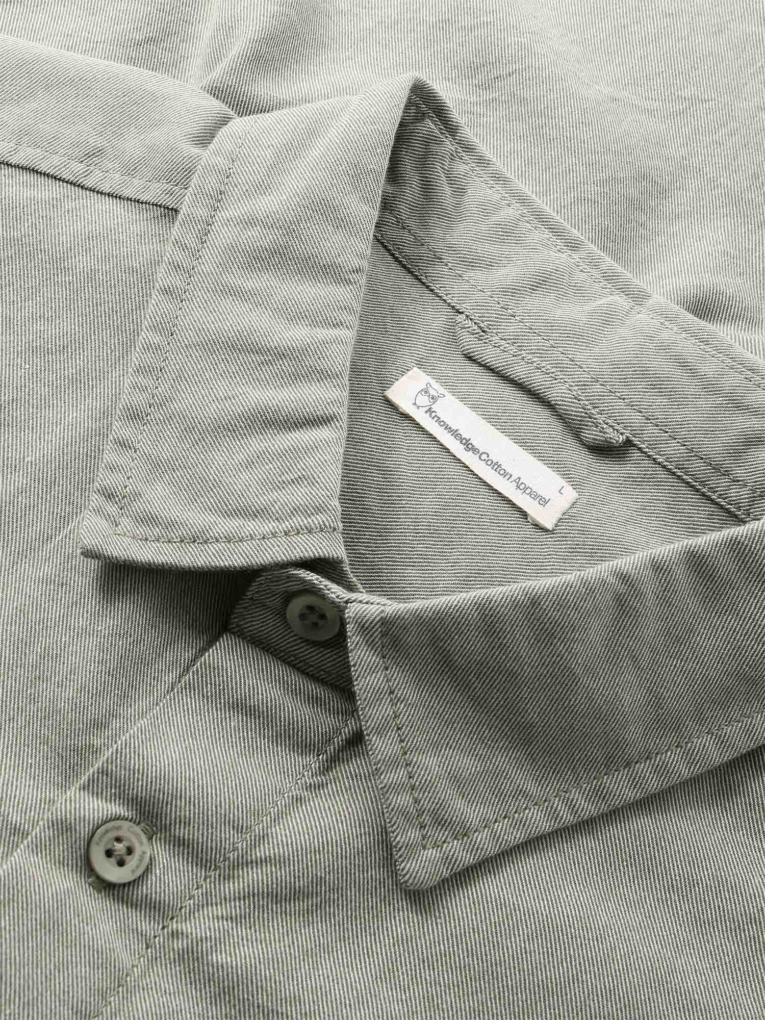 Knowledge Cotton Apparel Regular Fit Light Twill Shirt Burned Olive M