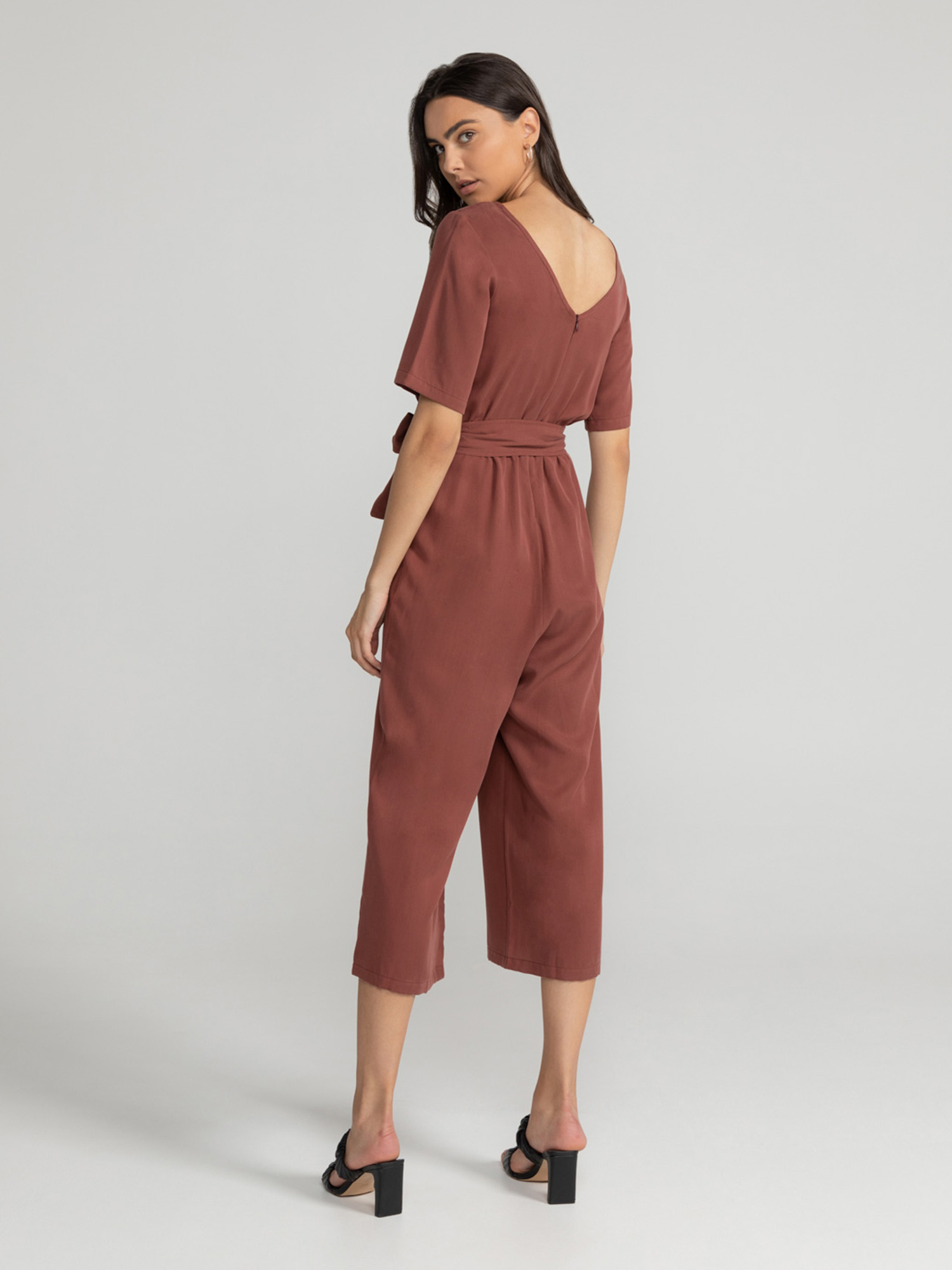 LOVJOI Jumpsuit Staine Halfsleeve Dark Maroon L