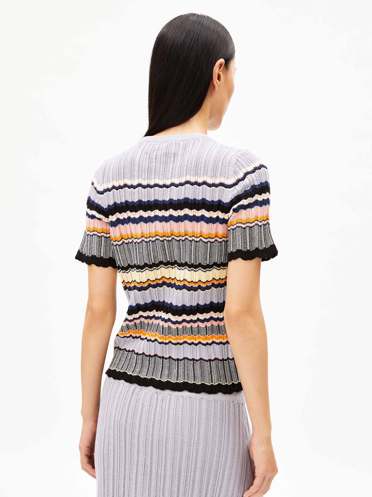 ARMEDANGELS Maaya Stripes Misty Morning Deep Rosalilly S