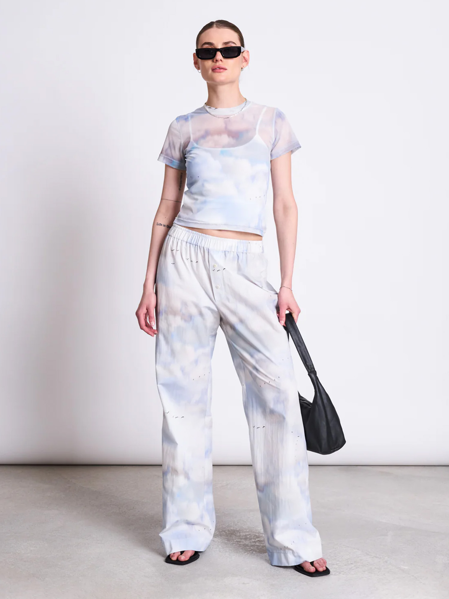 JAN 'N JUNE Mesh T-Shirt Evie Cloud Print S